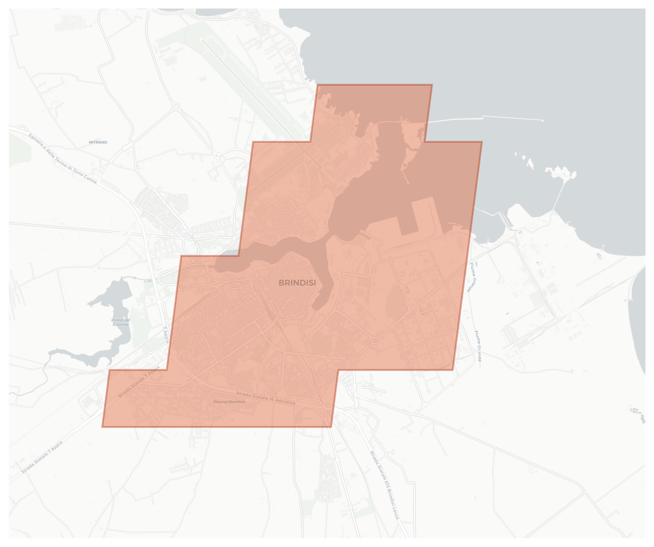 Brindisi geographic map