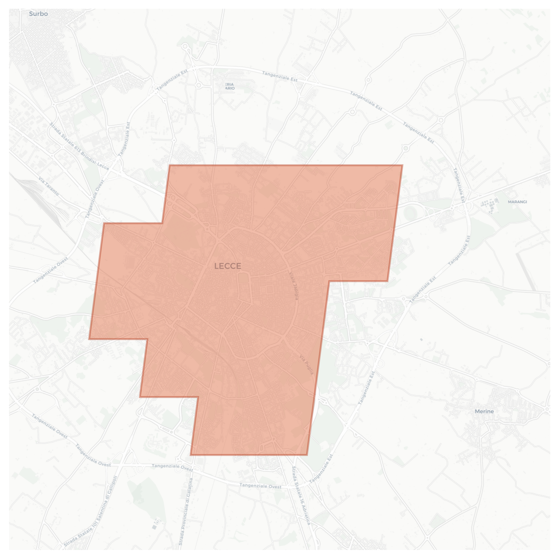 Lecce geographic map