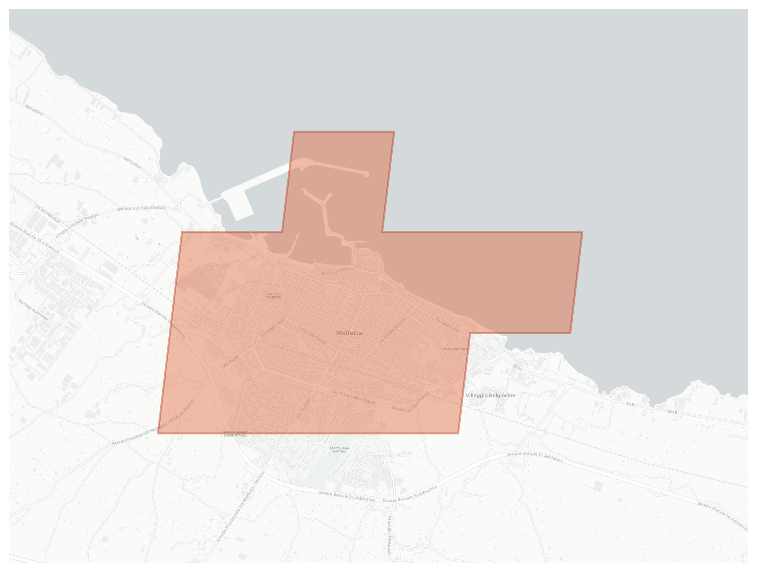 Molfetta geographic map