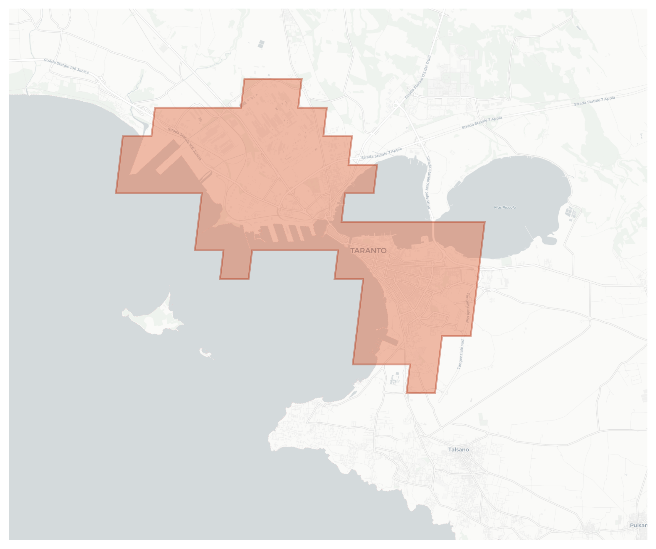 Taranto geographic map