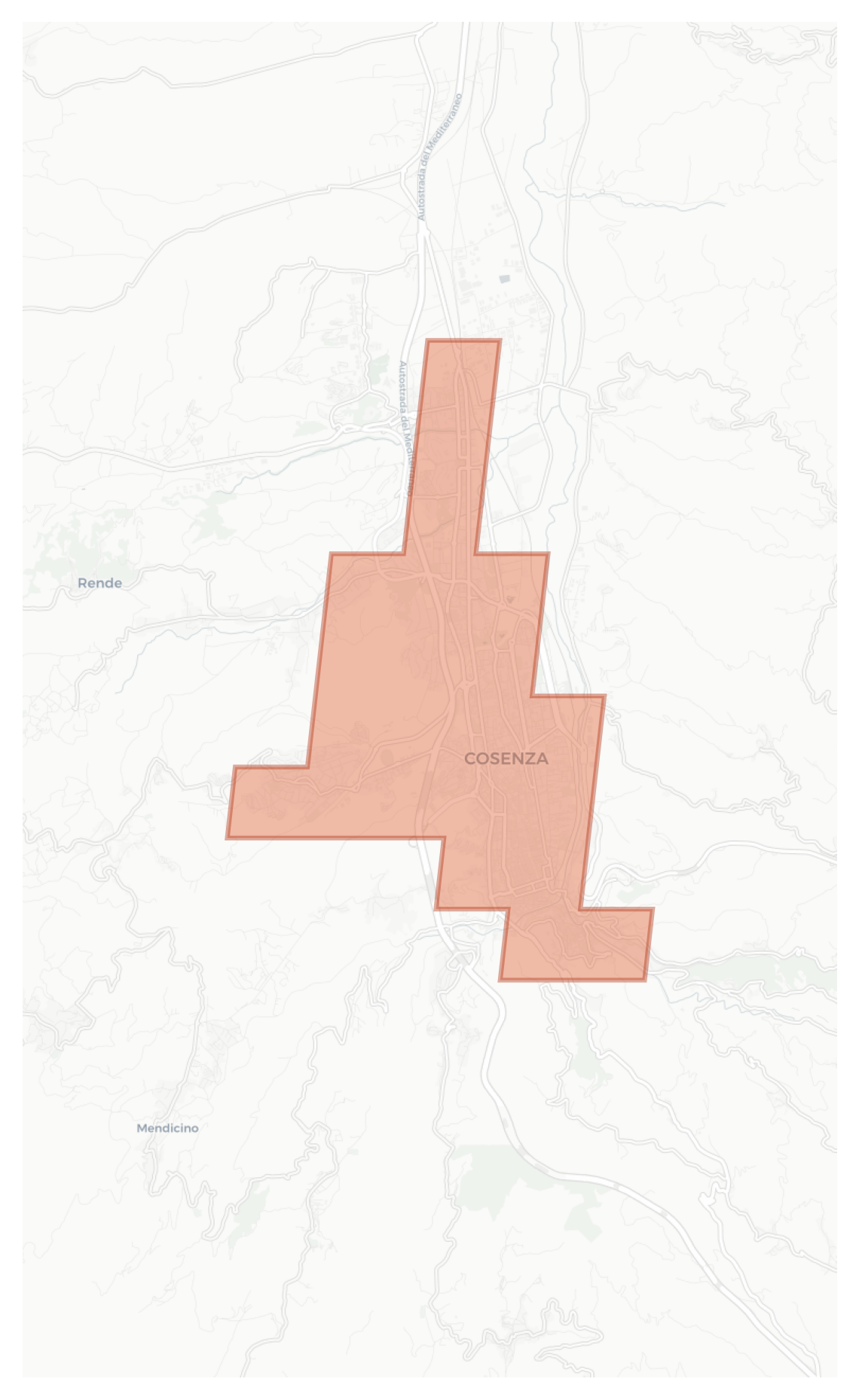 Cosenza geographic map