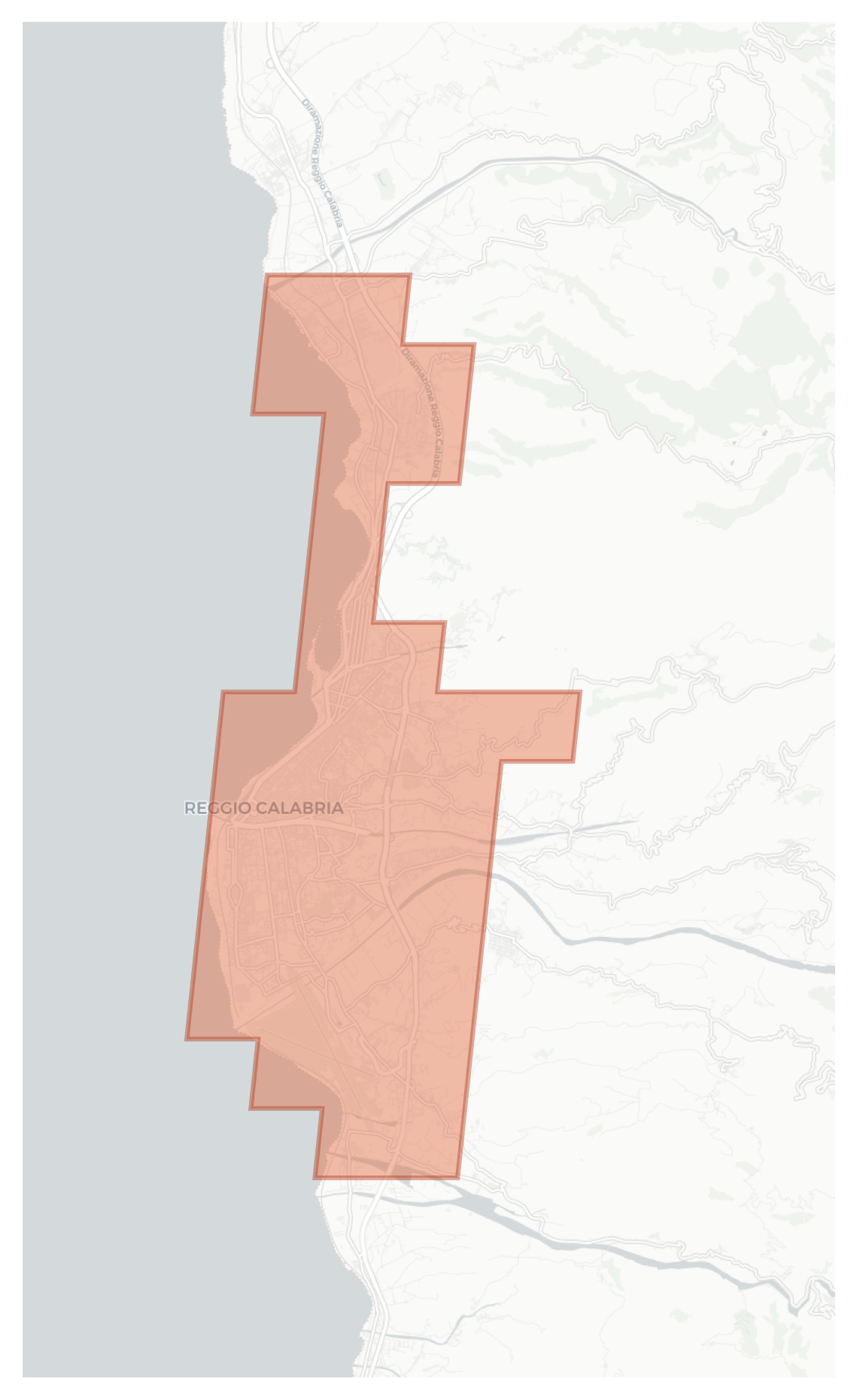 Reggio Calabria geographic map