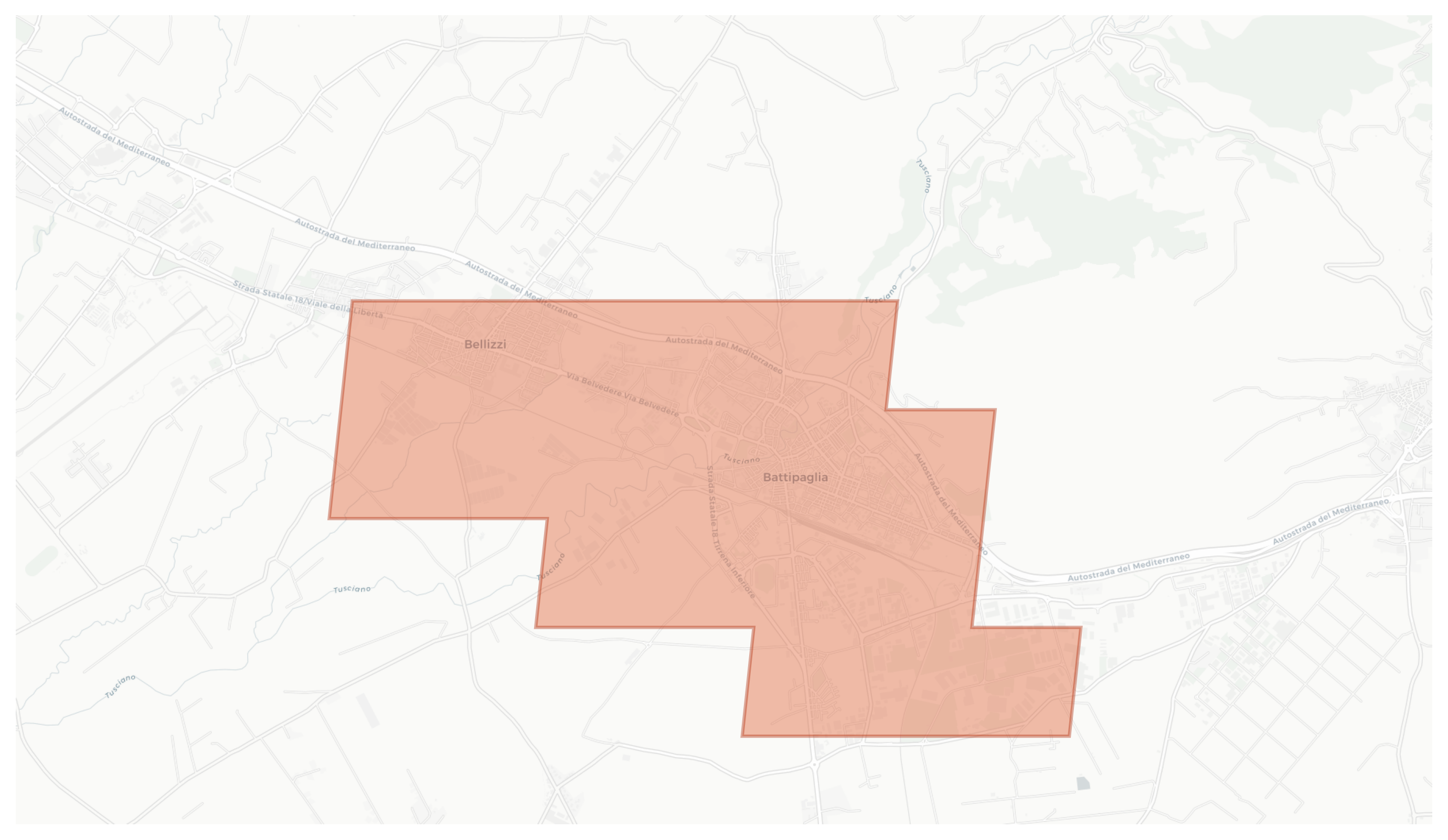 Battipaglia geographic map