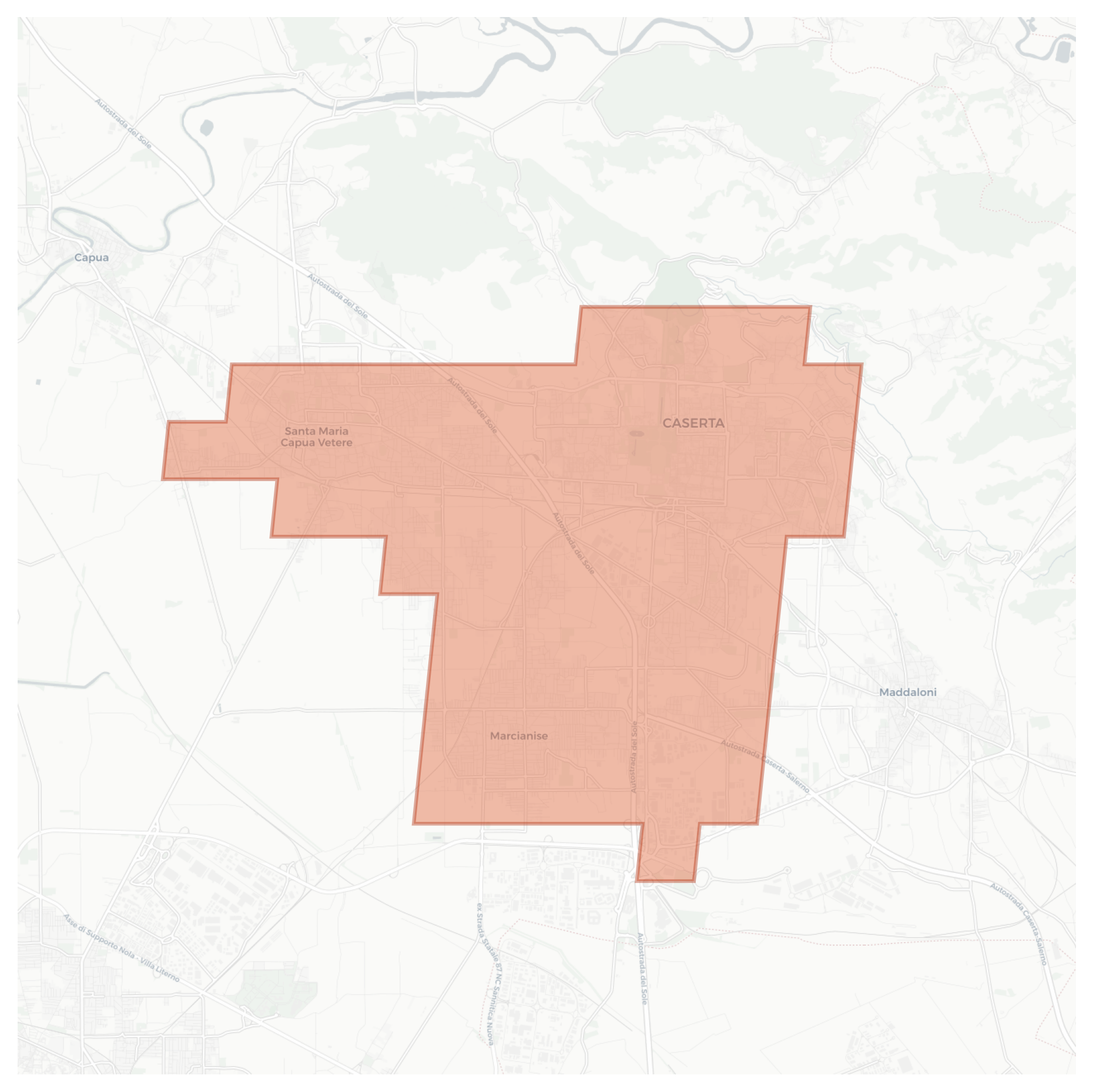 Caserta geographic map