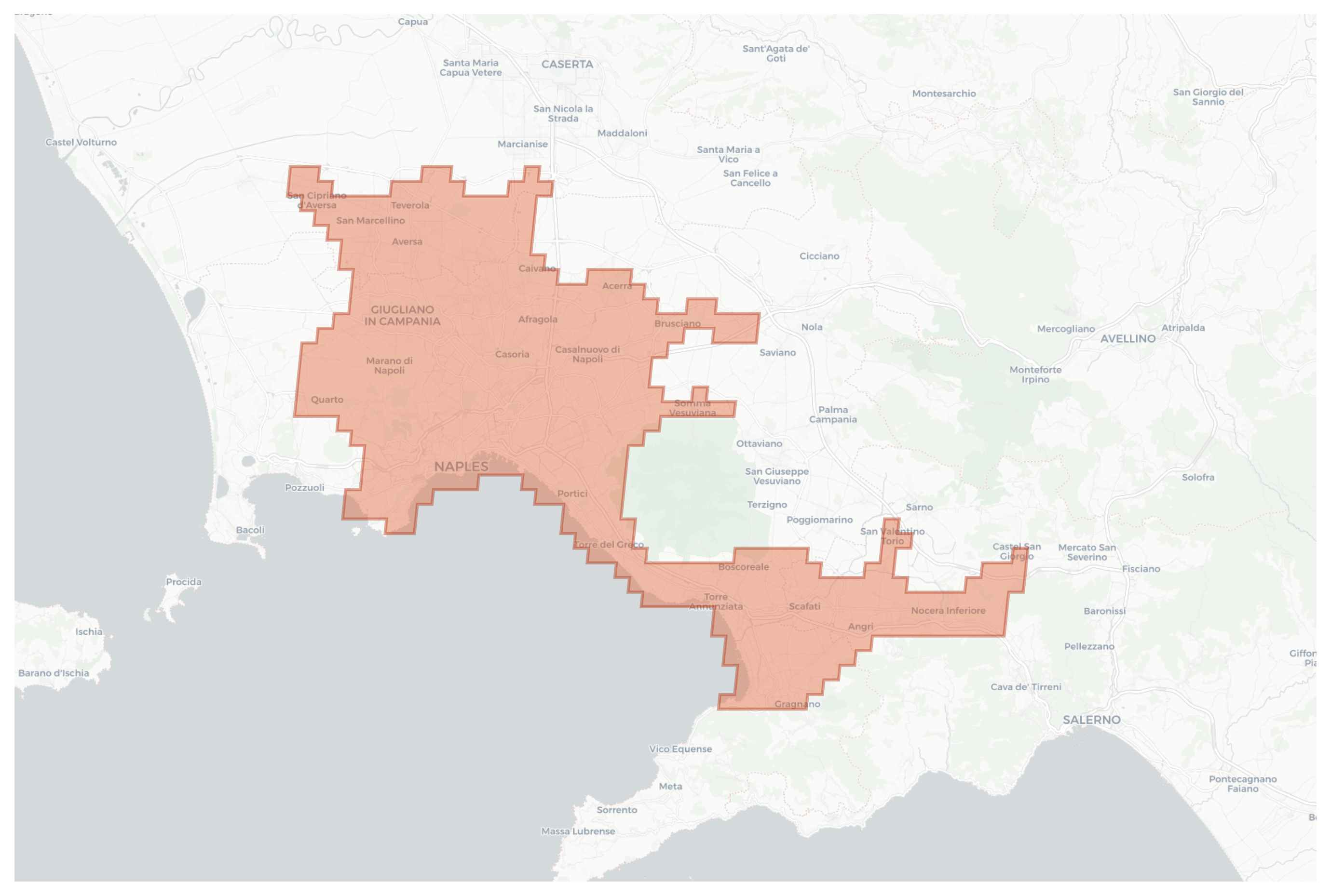 Naples geographic map