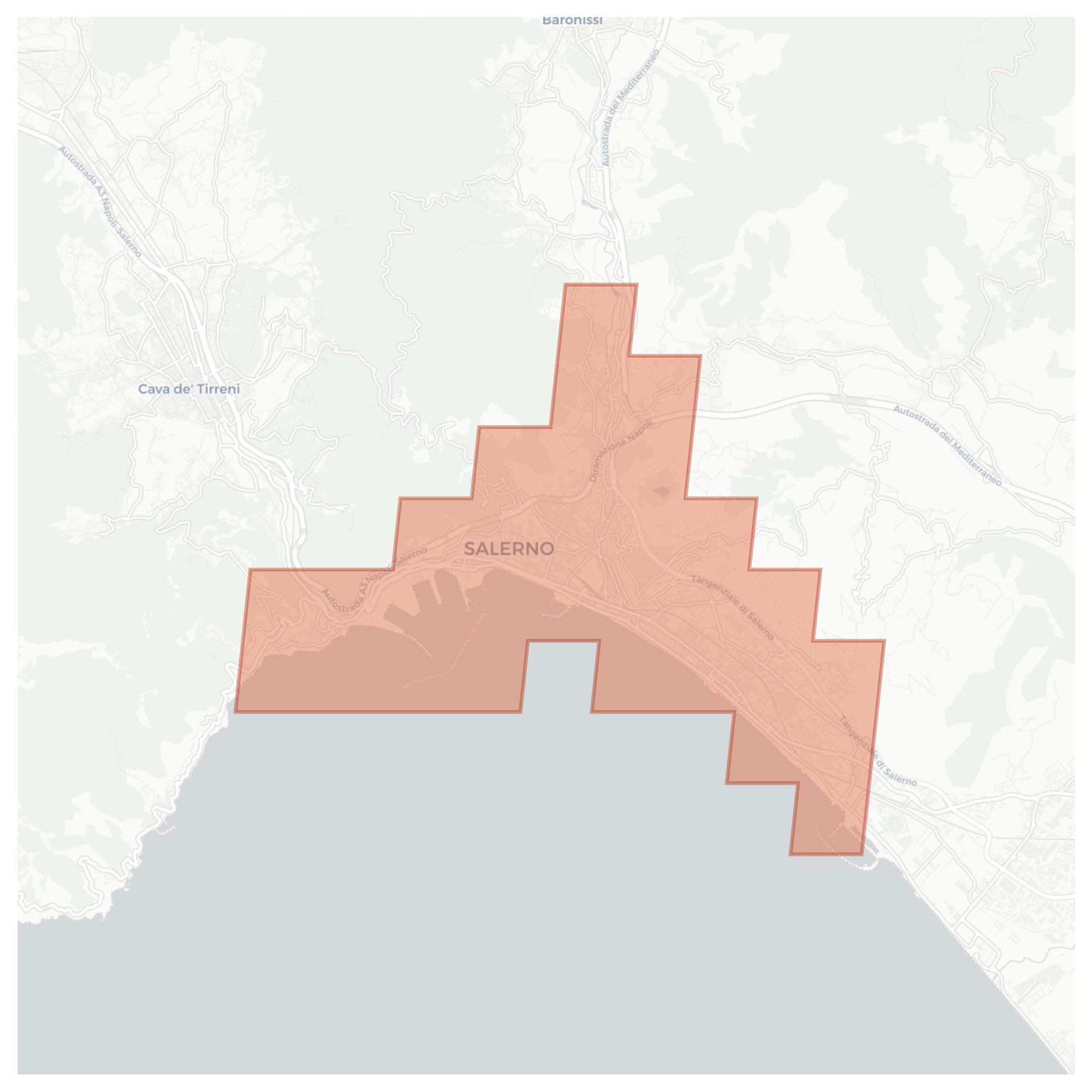 Salerno geographic map