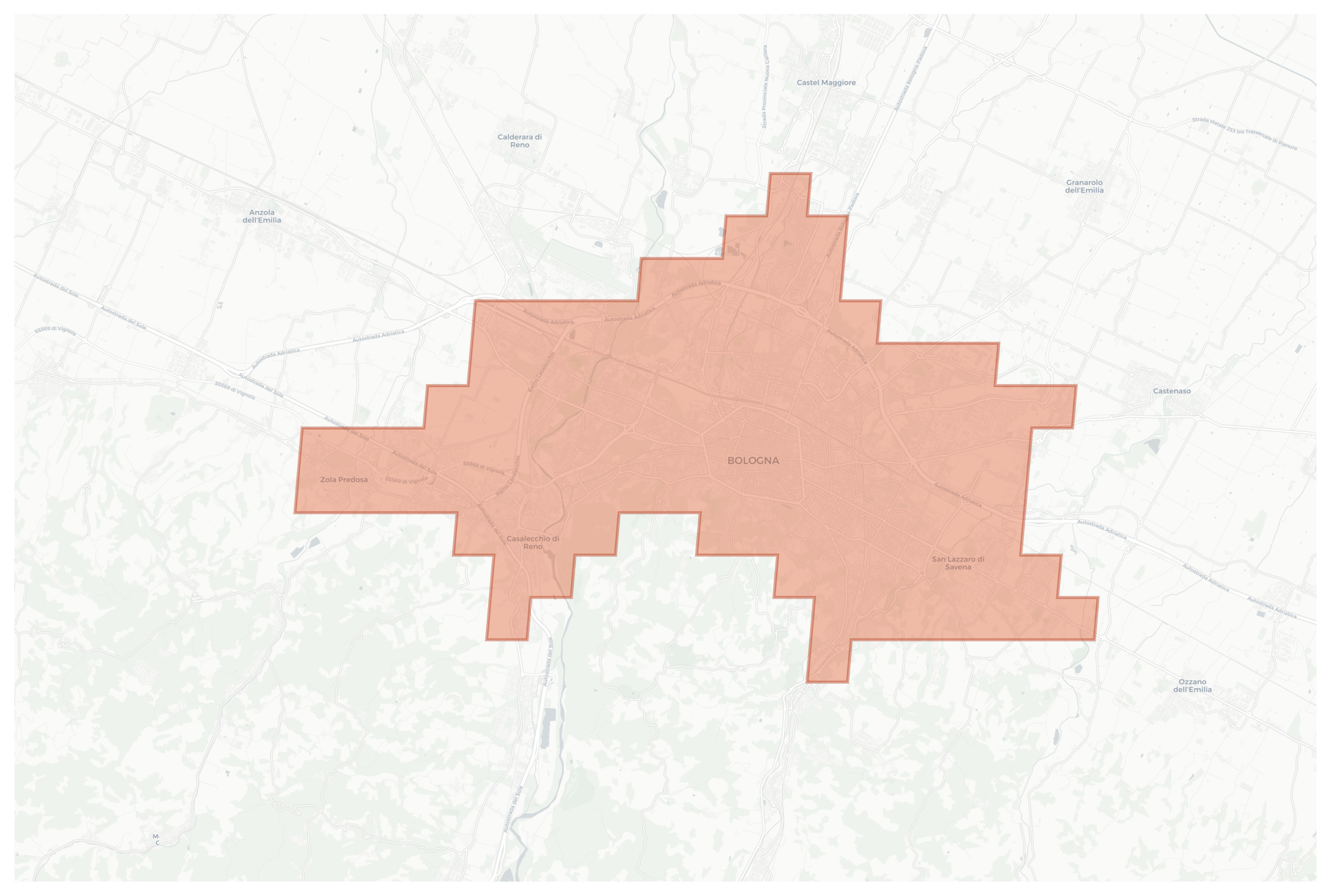 Bologna geographic map