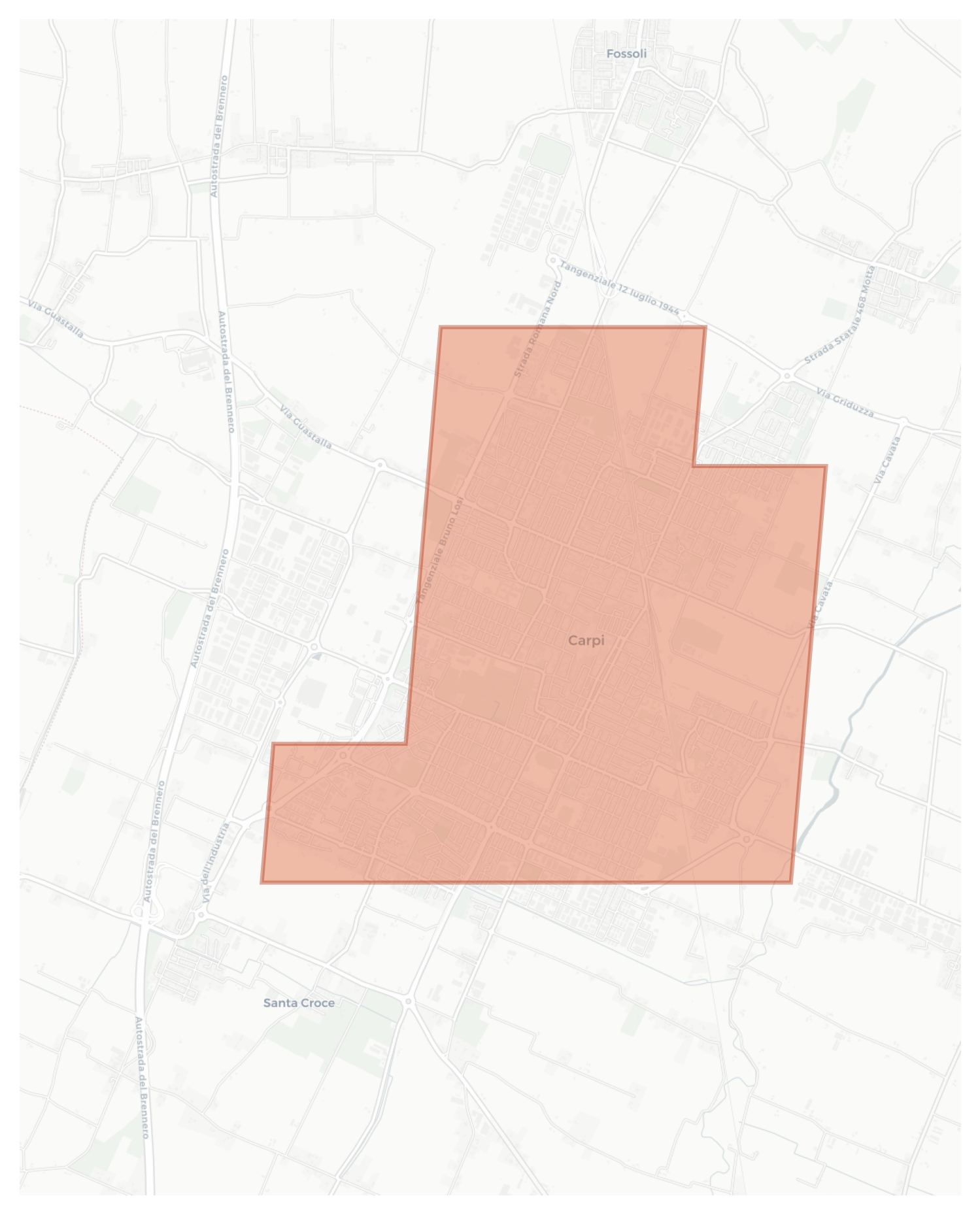 Carpi geographic map