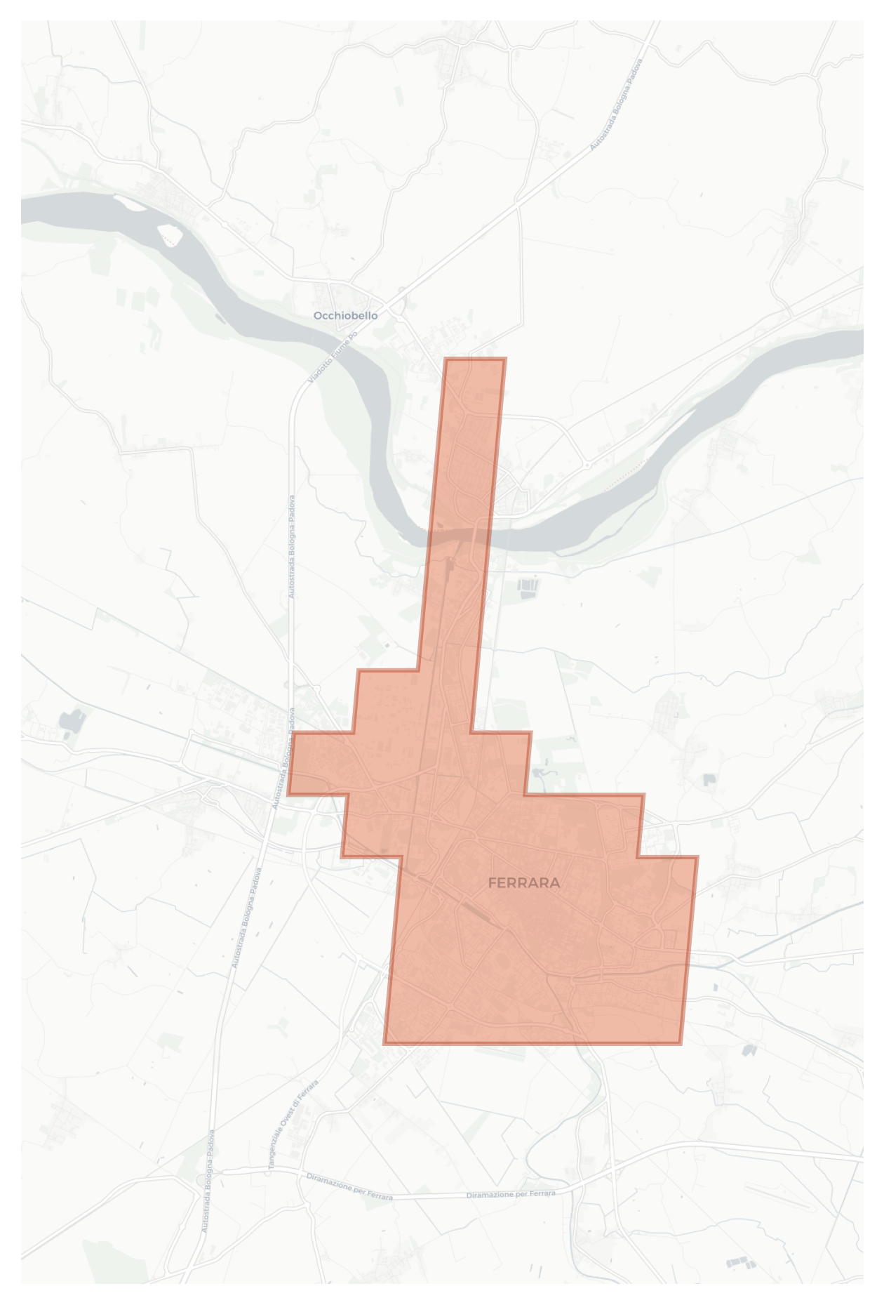 Ferrara geographic map