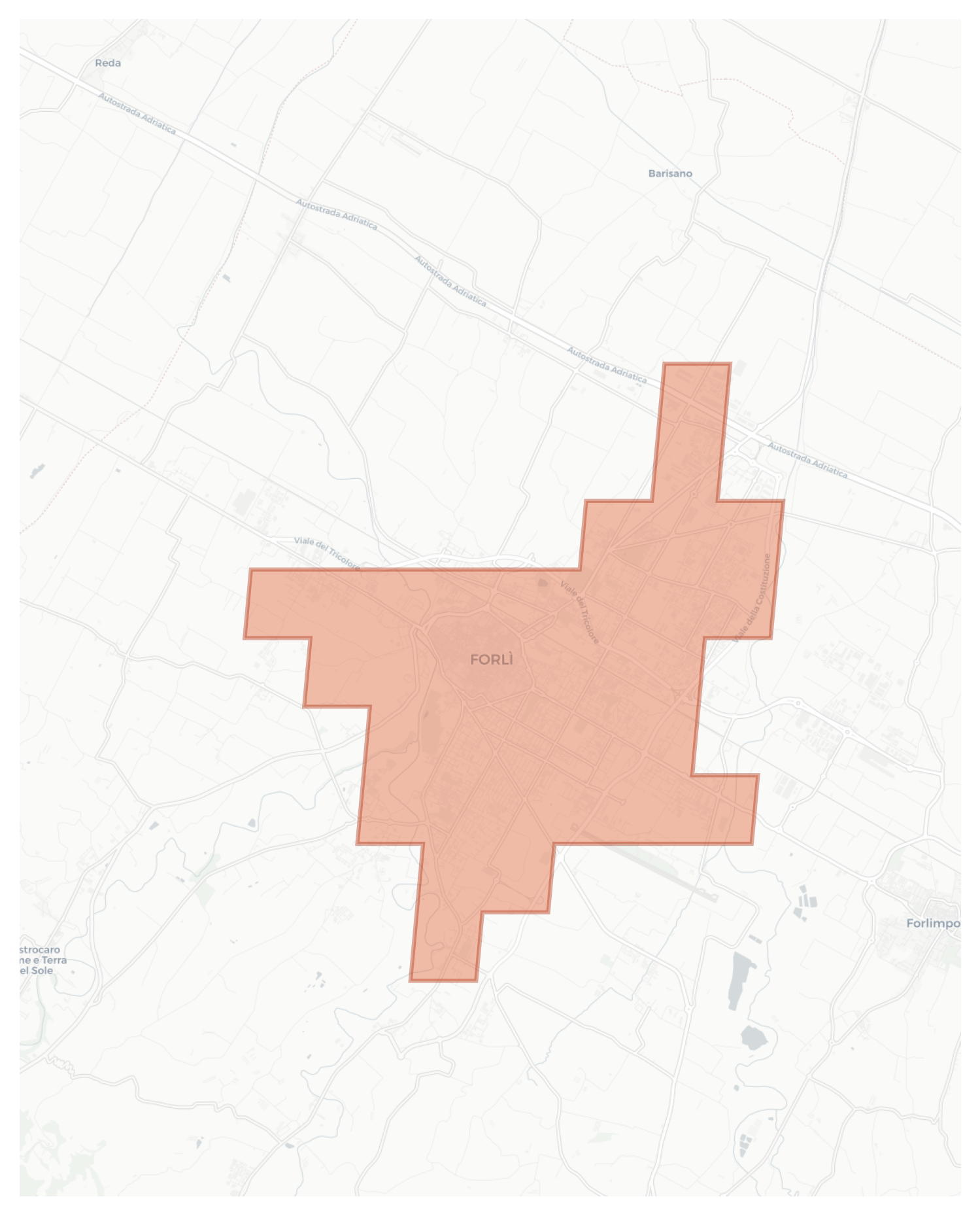Forlì geographic map