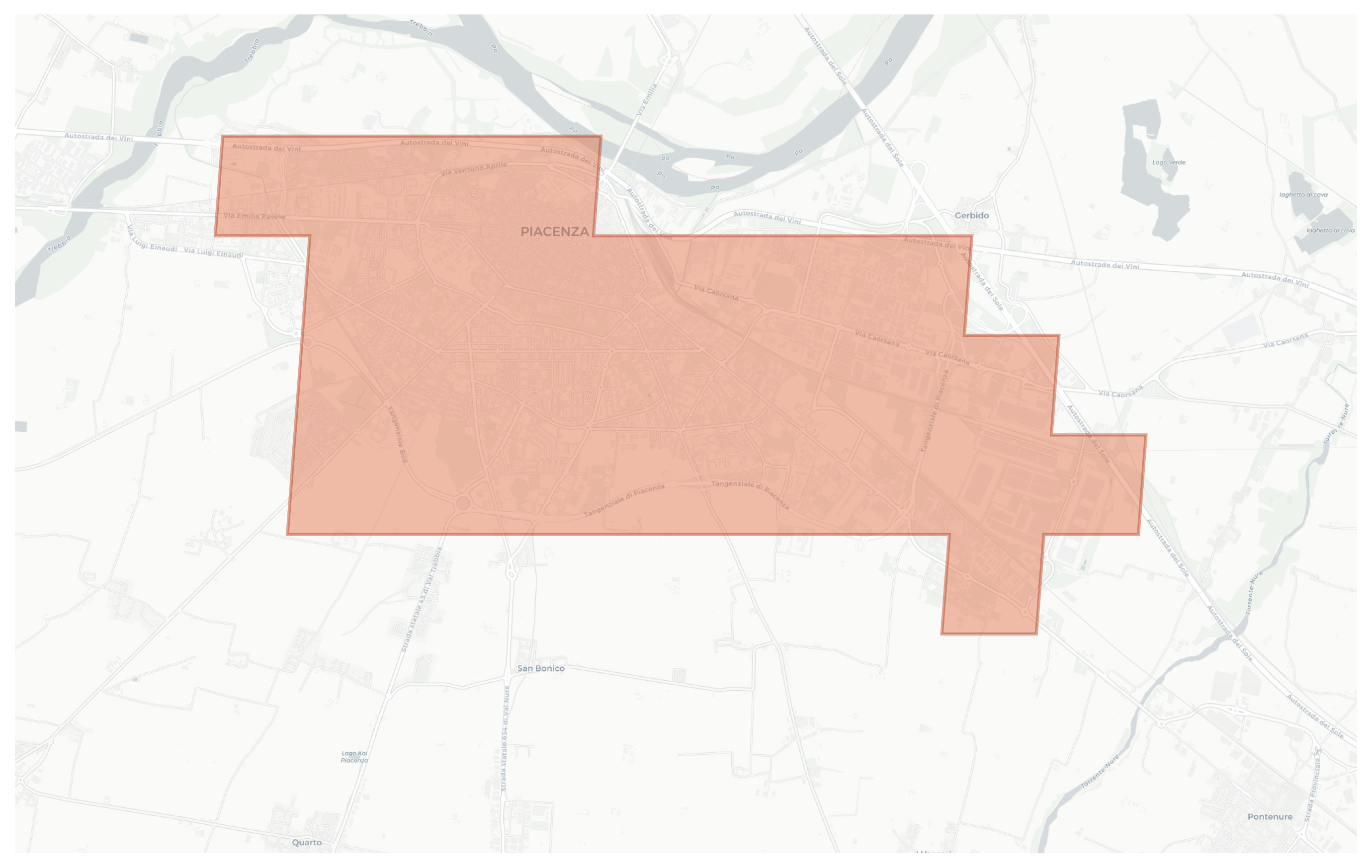 Piacenza geographic map