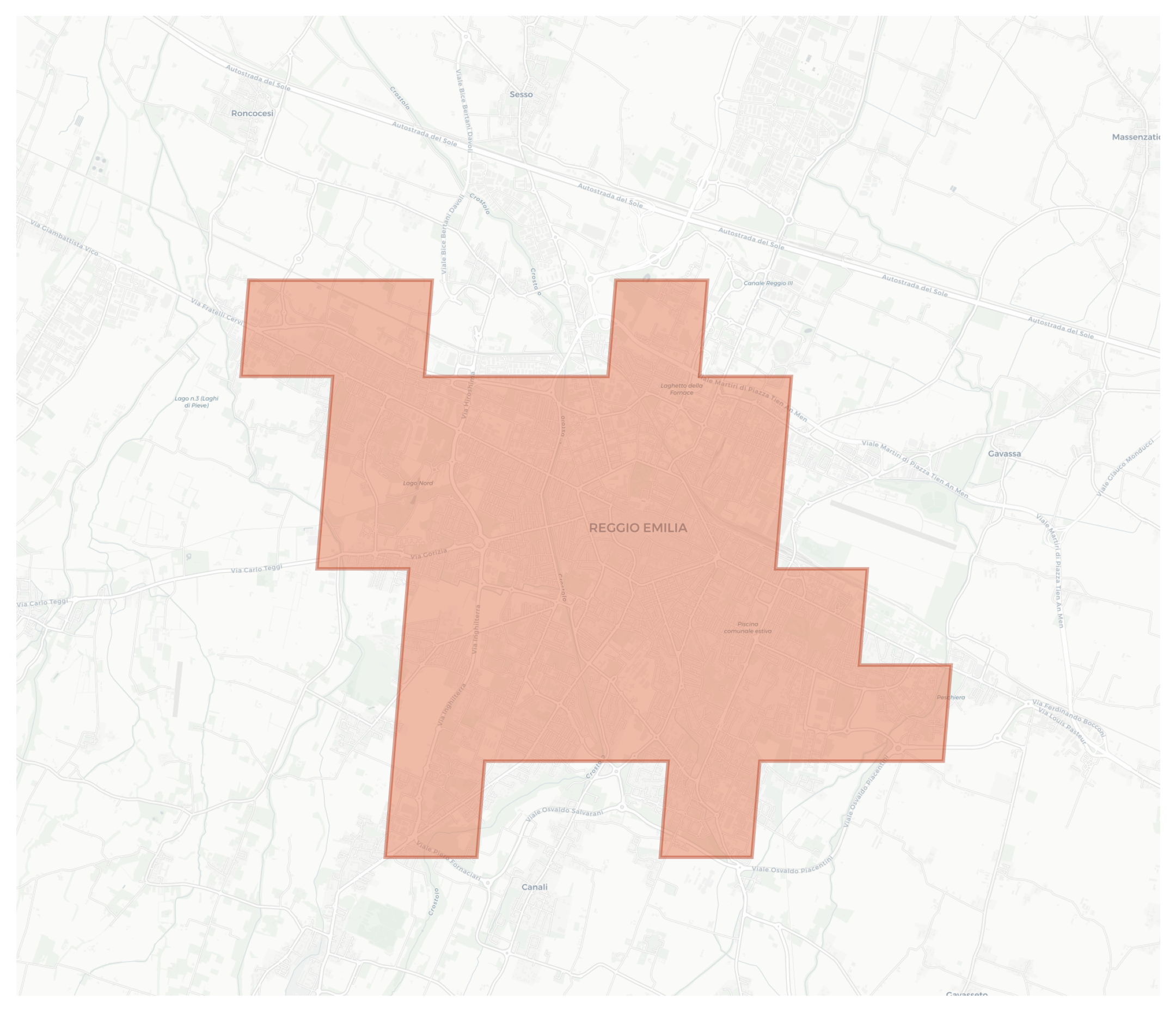 Reggio nell'Emilia geographic map