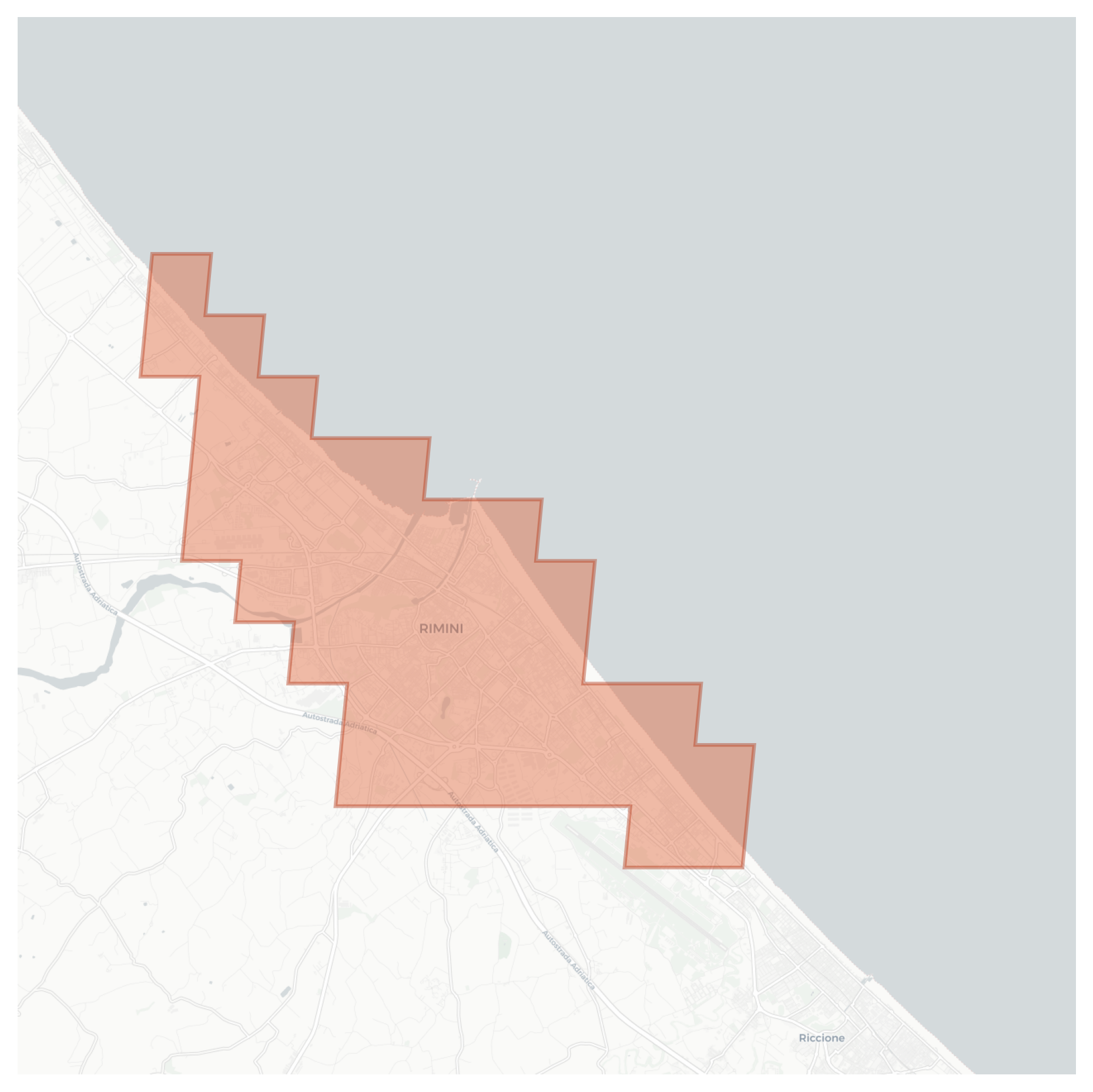 Rimini geographic map