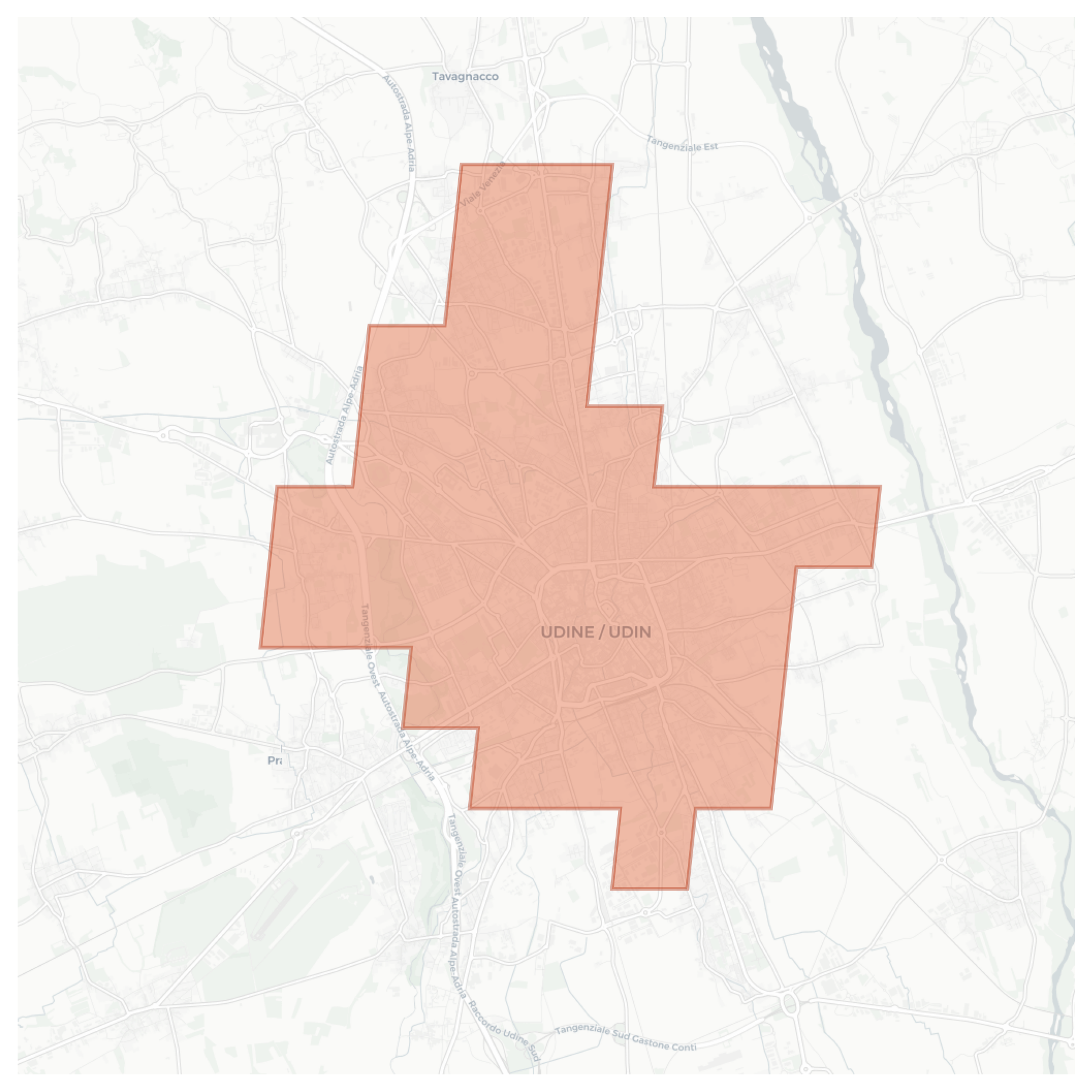 Udine geographic map
