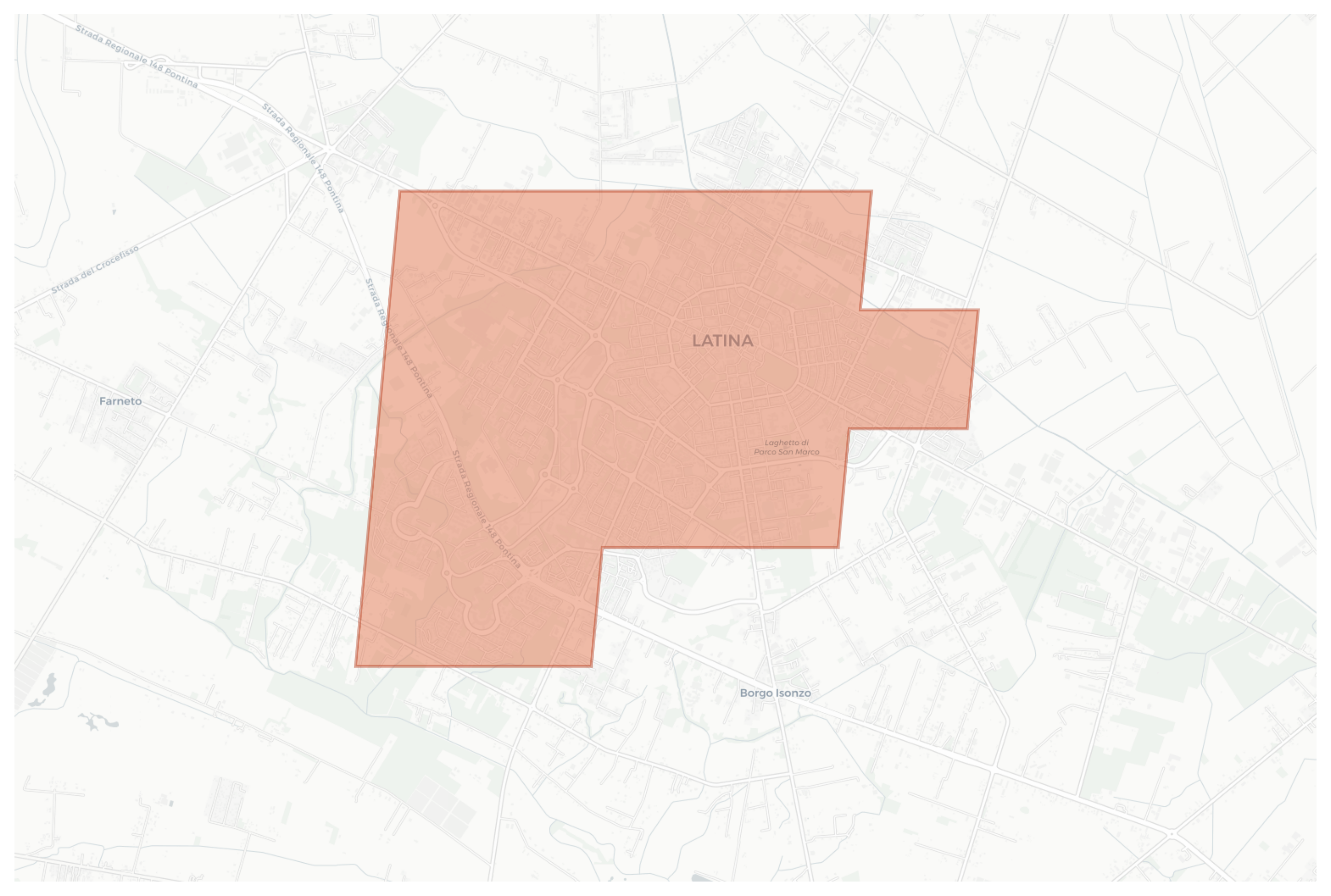 Latina geographic map