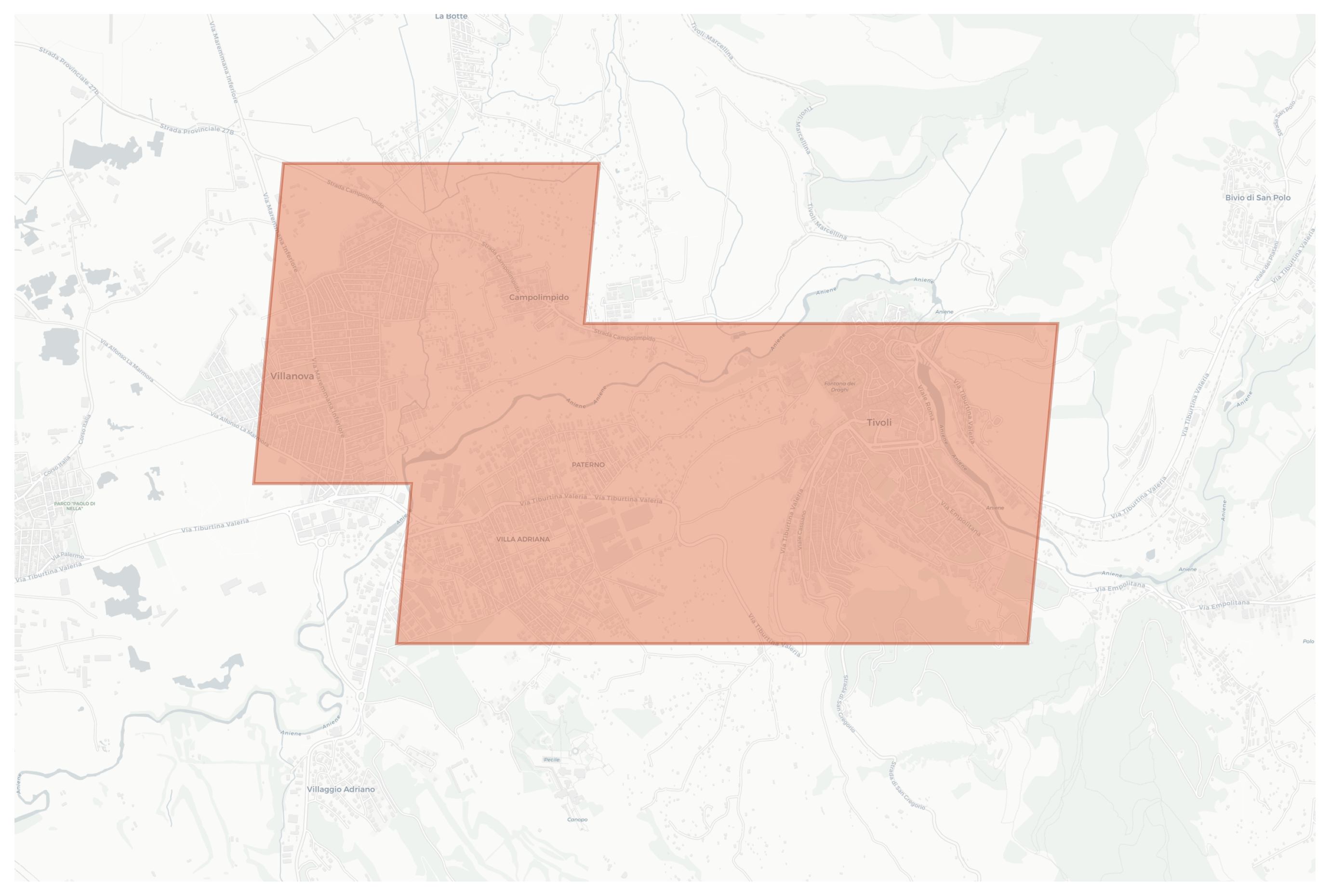 Tivoli geographic map