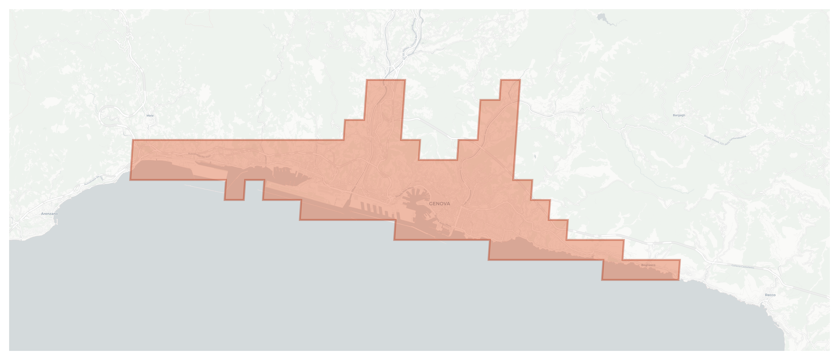 Genoa geographic map