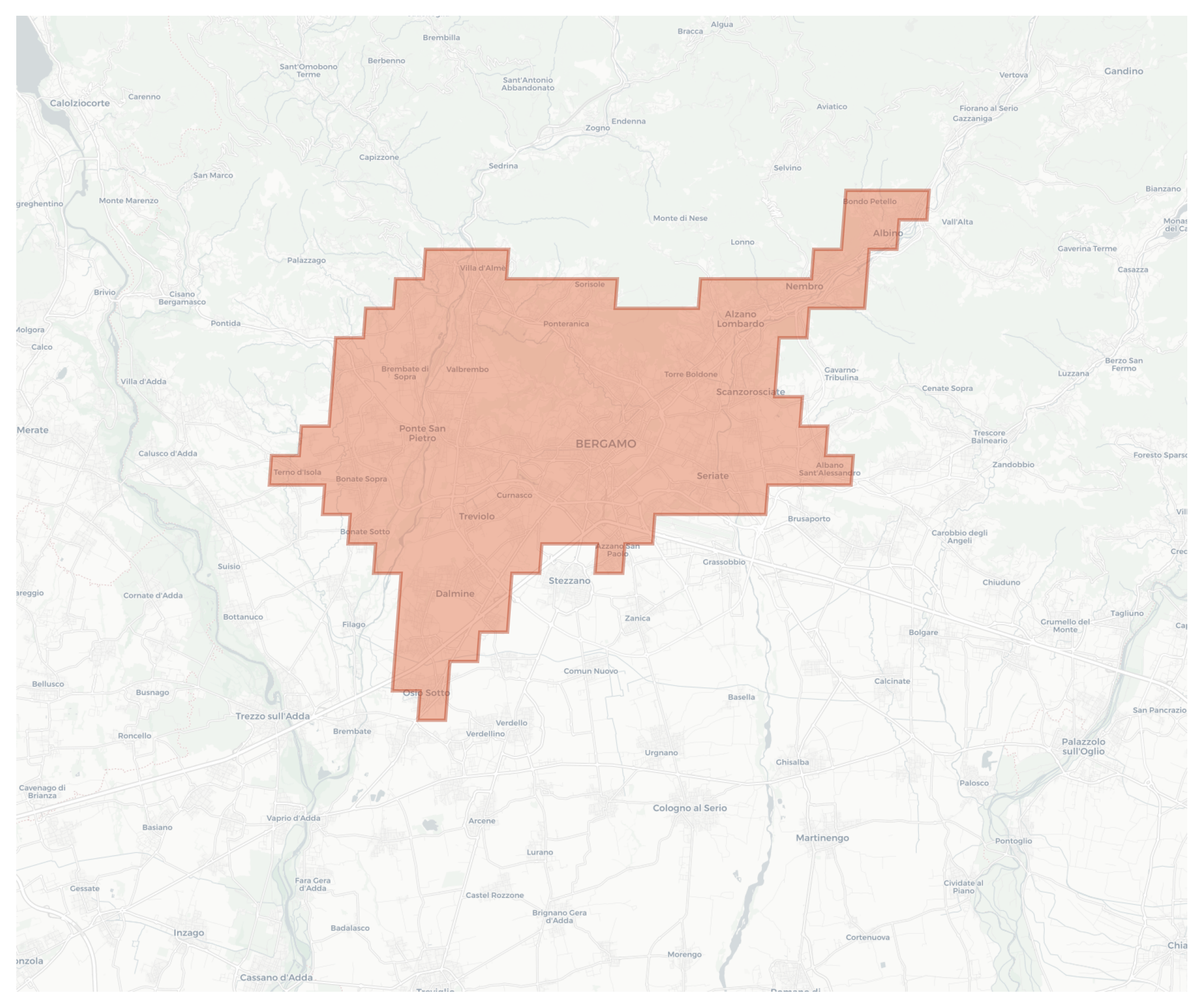 Bergamo geographic map