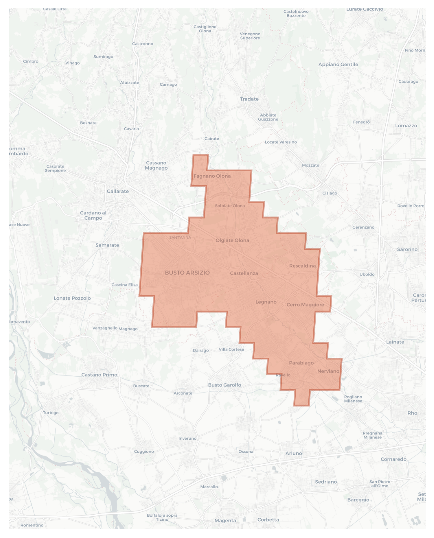 Busto Arsizio geographic map