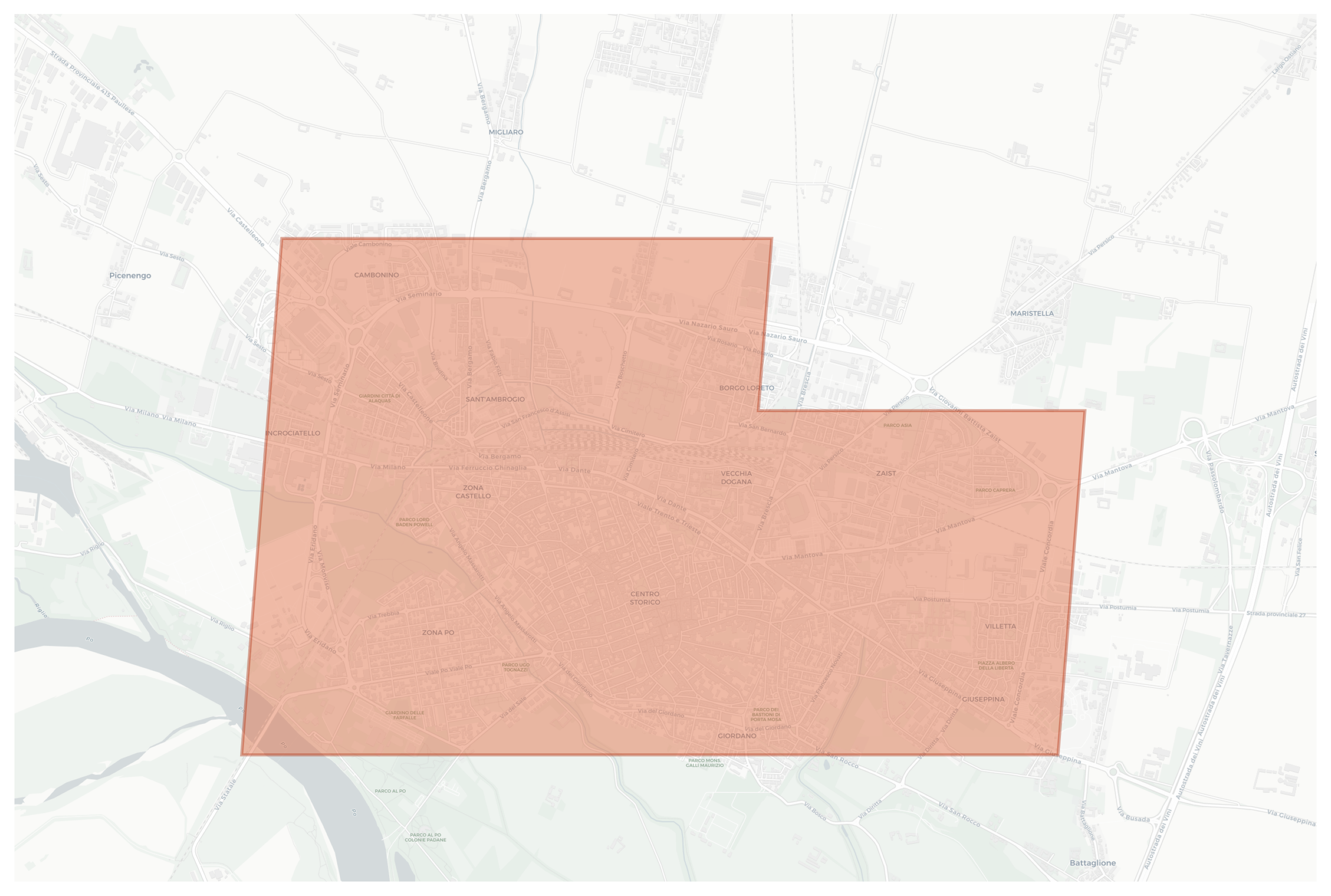 Cremona geographic map