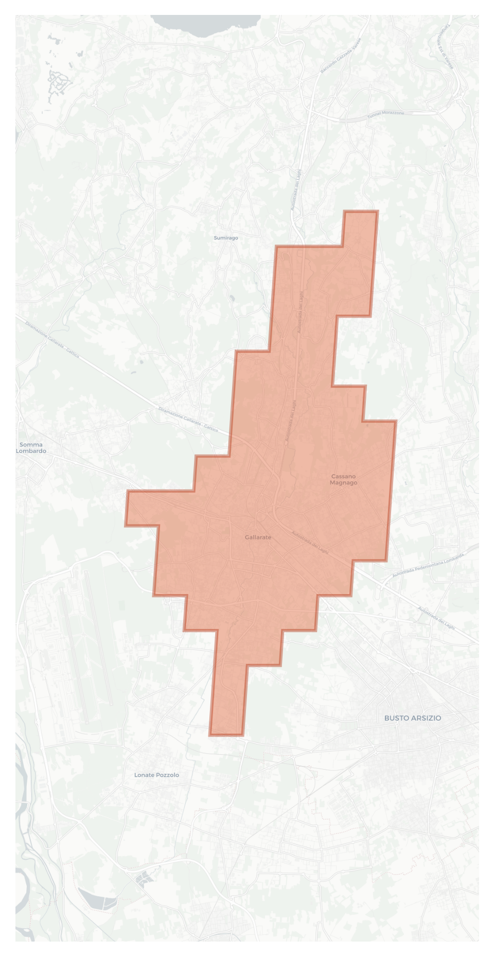 Gallarate geographic map