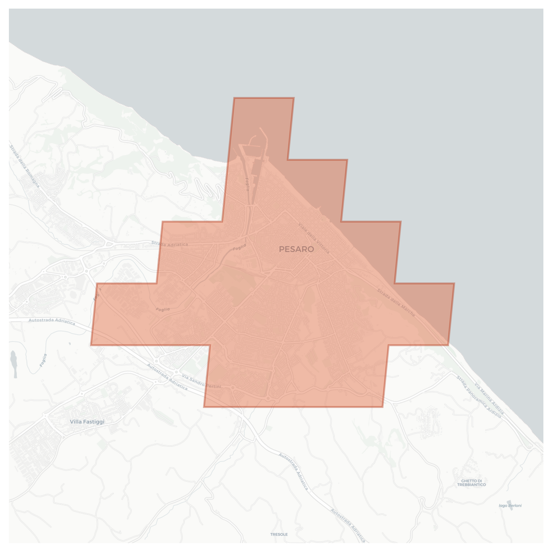Pesaro geographic map