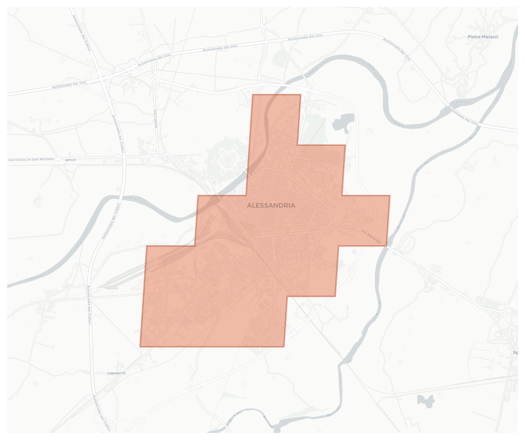 Alessandria geographic map