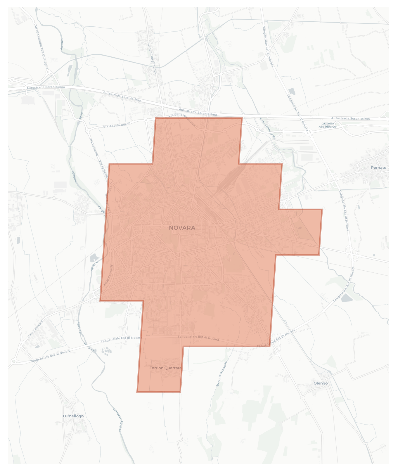 Novara geographic map