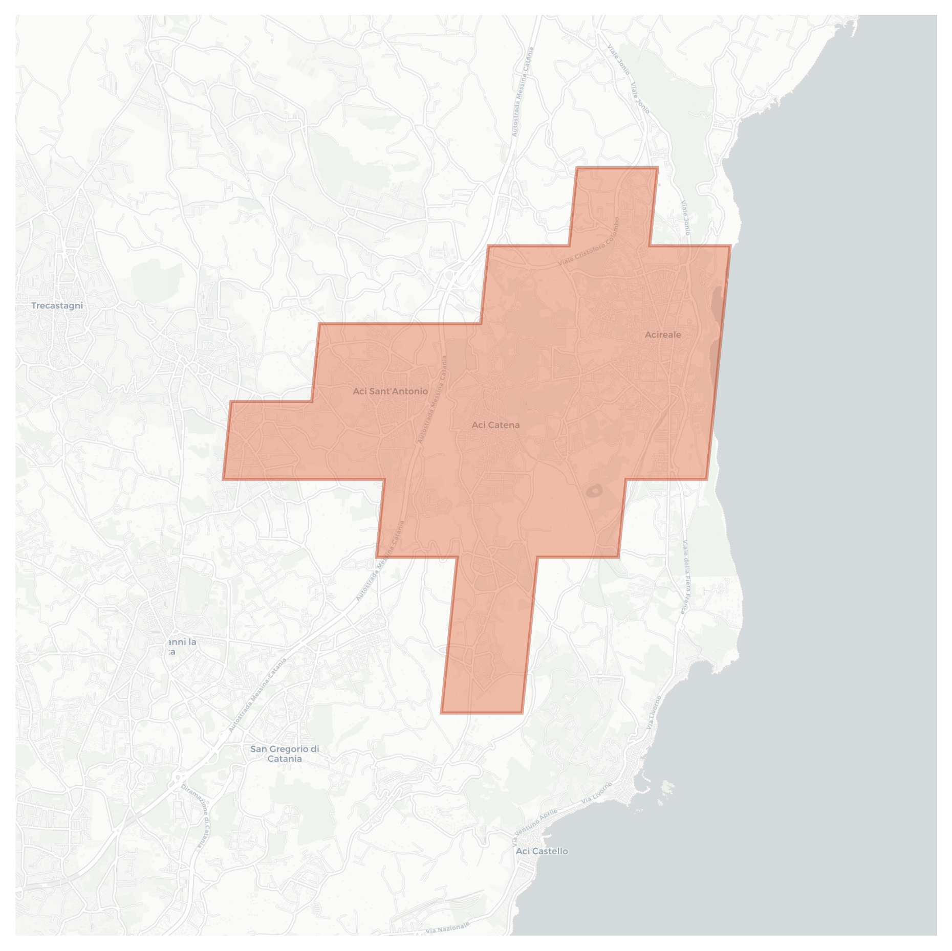 Acireale geographic map