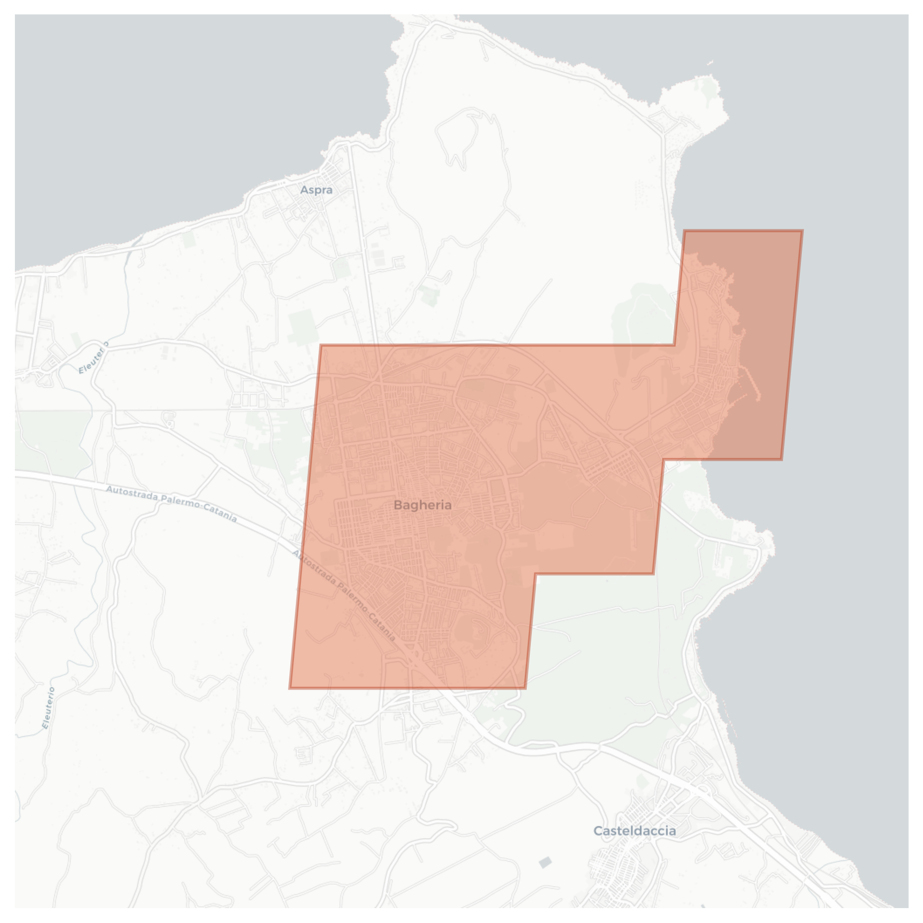 Bagheria geographic map