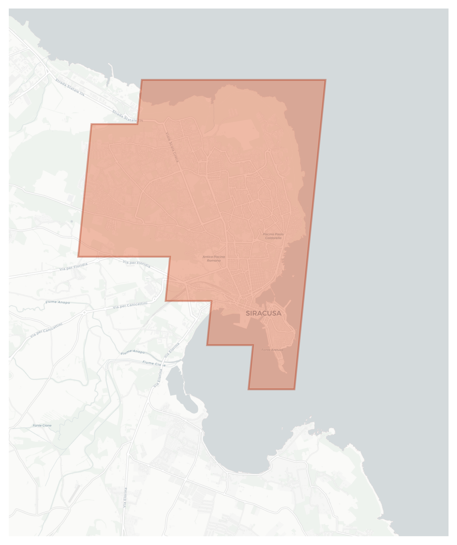 Syracuse geographic map
