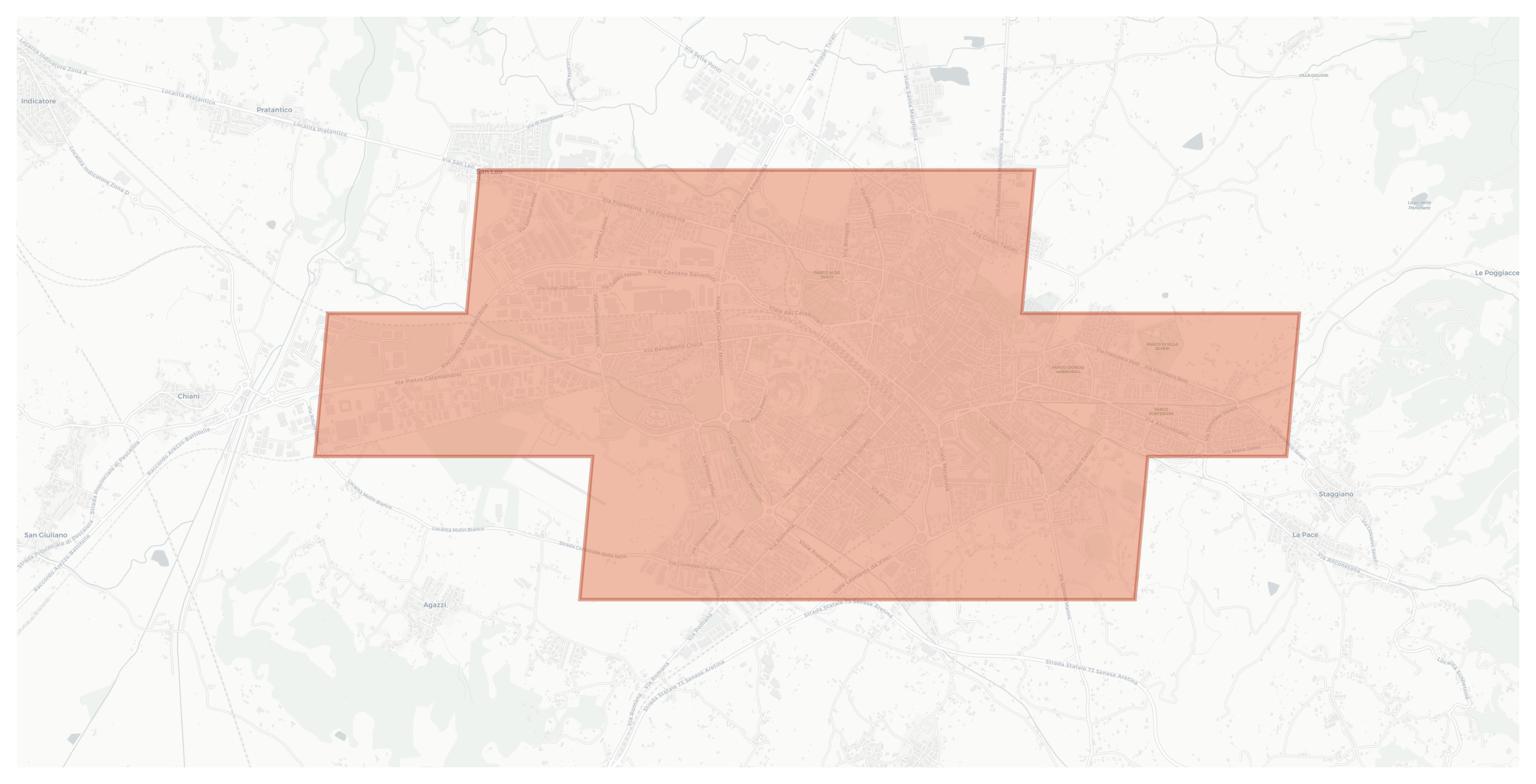 Arezzo geographic map