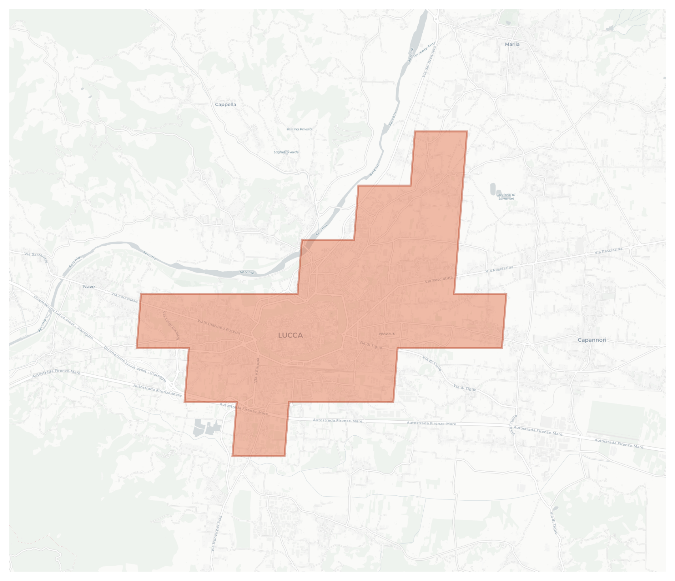 Lucca geographic map