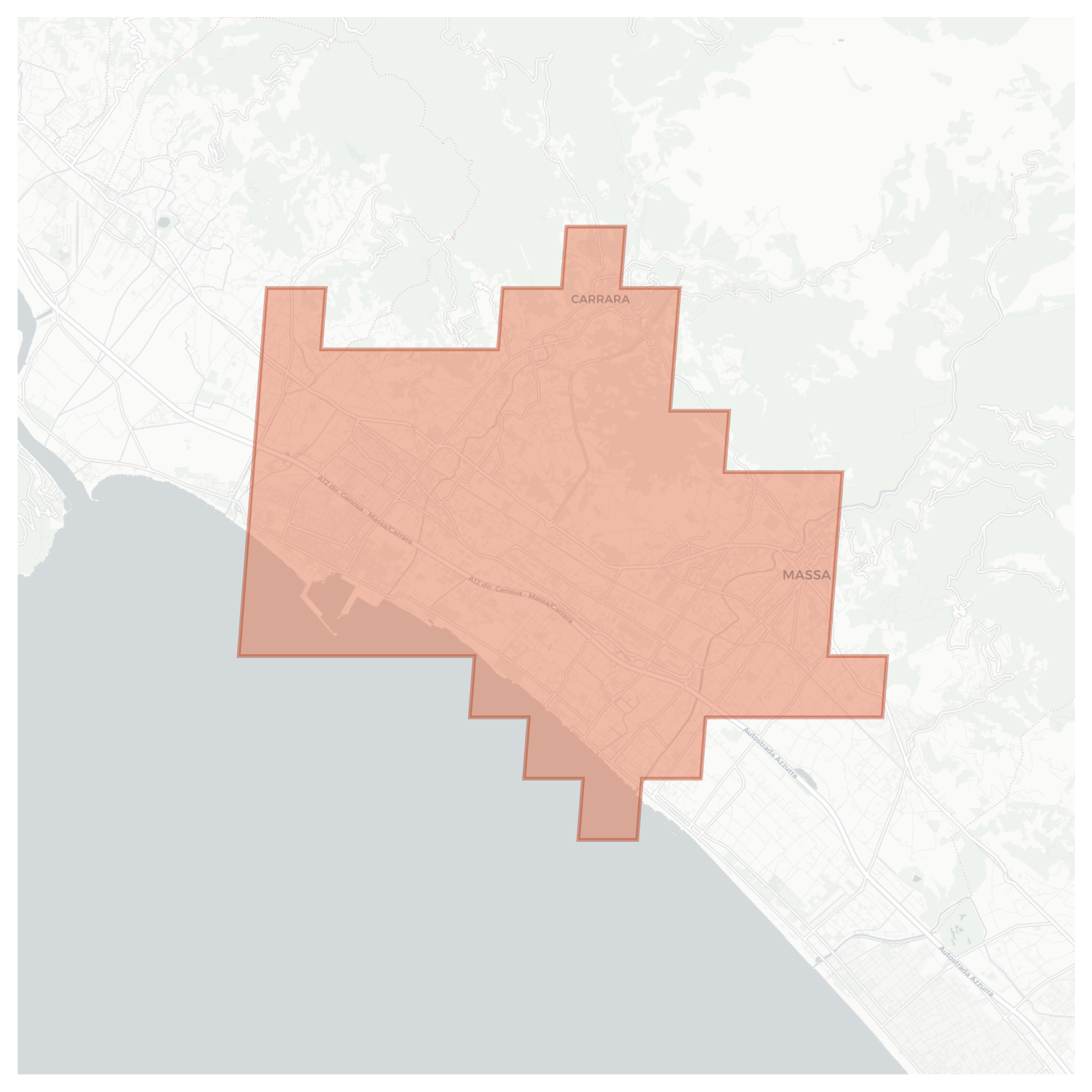 Massa geographic map
