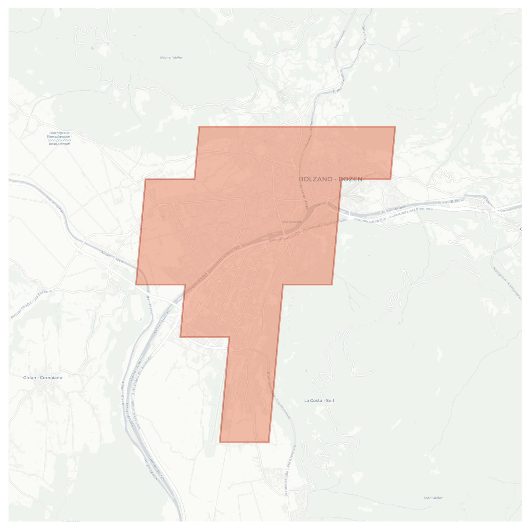 Bolzano - Bozen geographic map