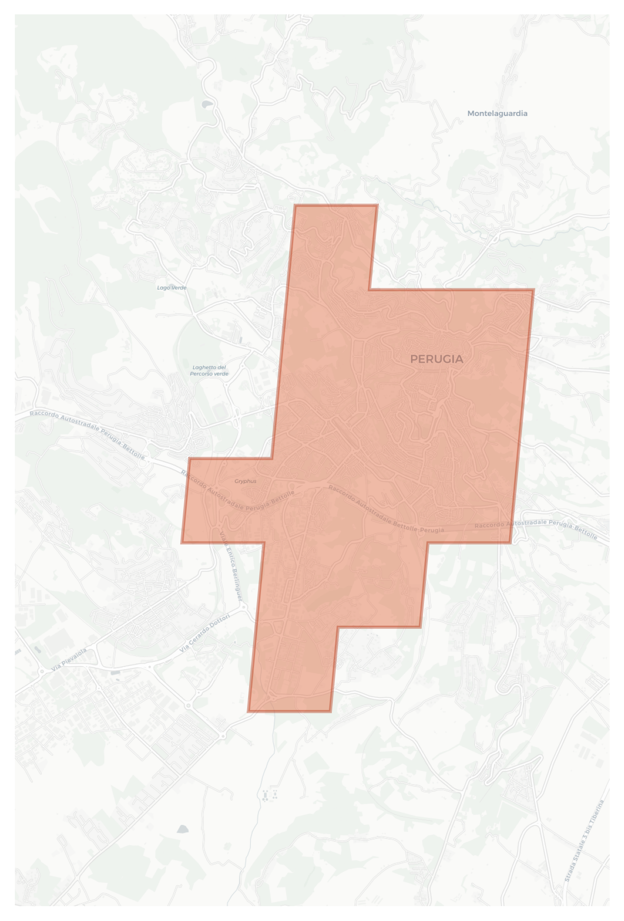Perugia geographic map