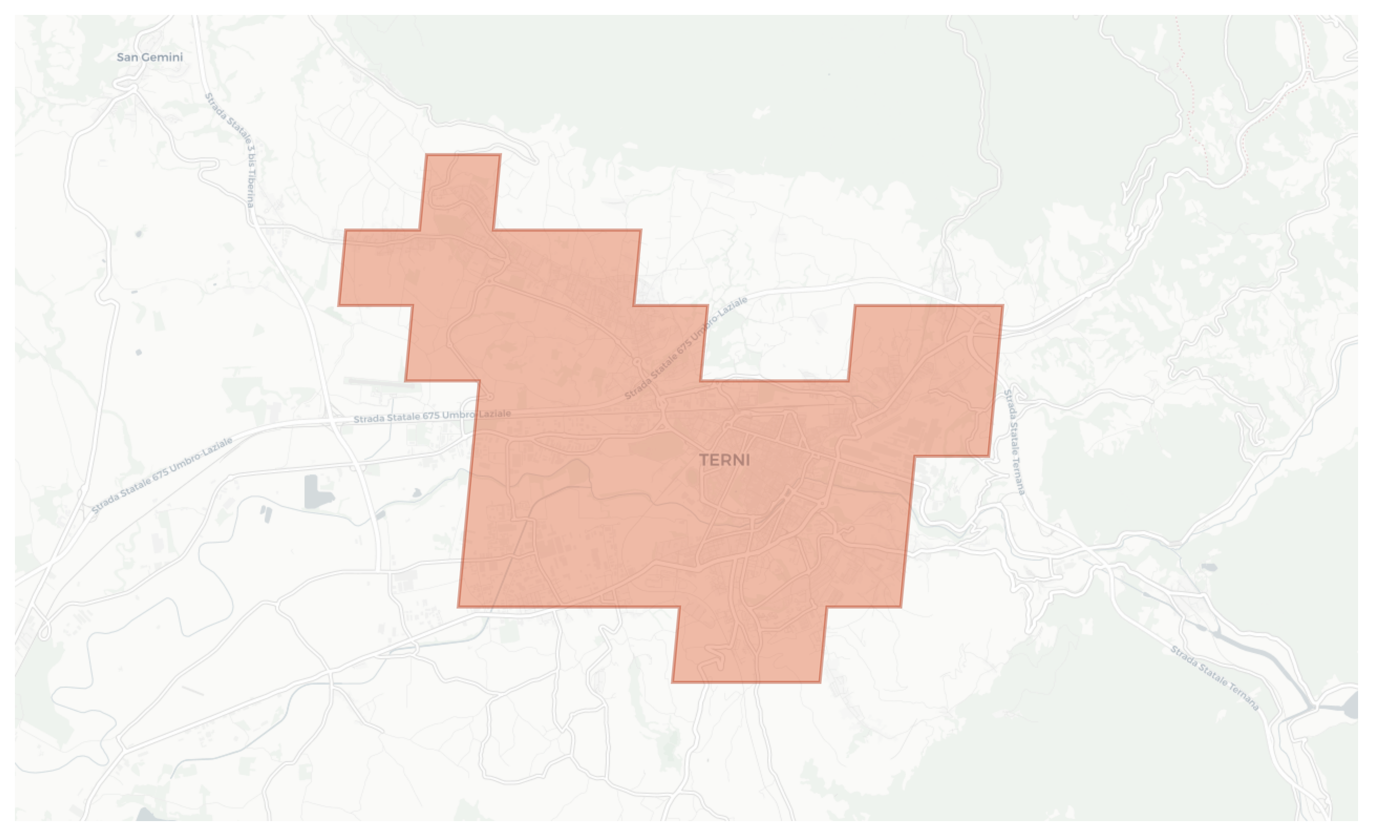 Terni geographic map