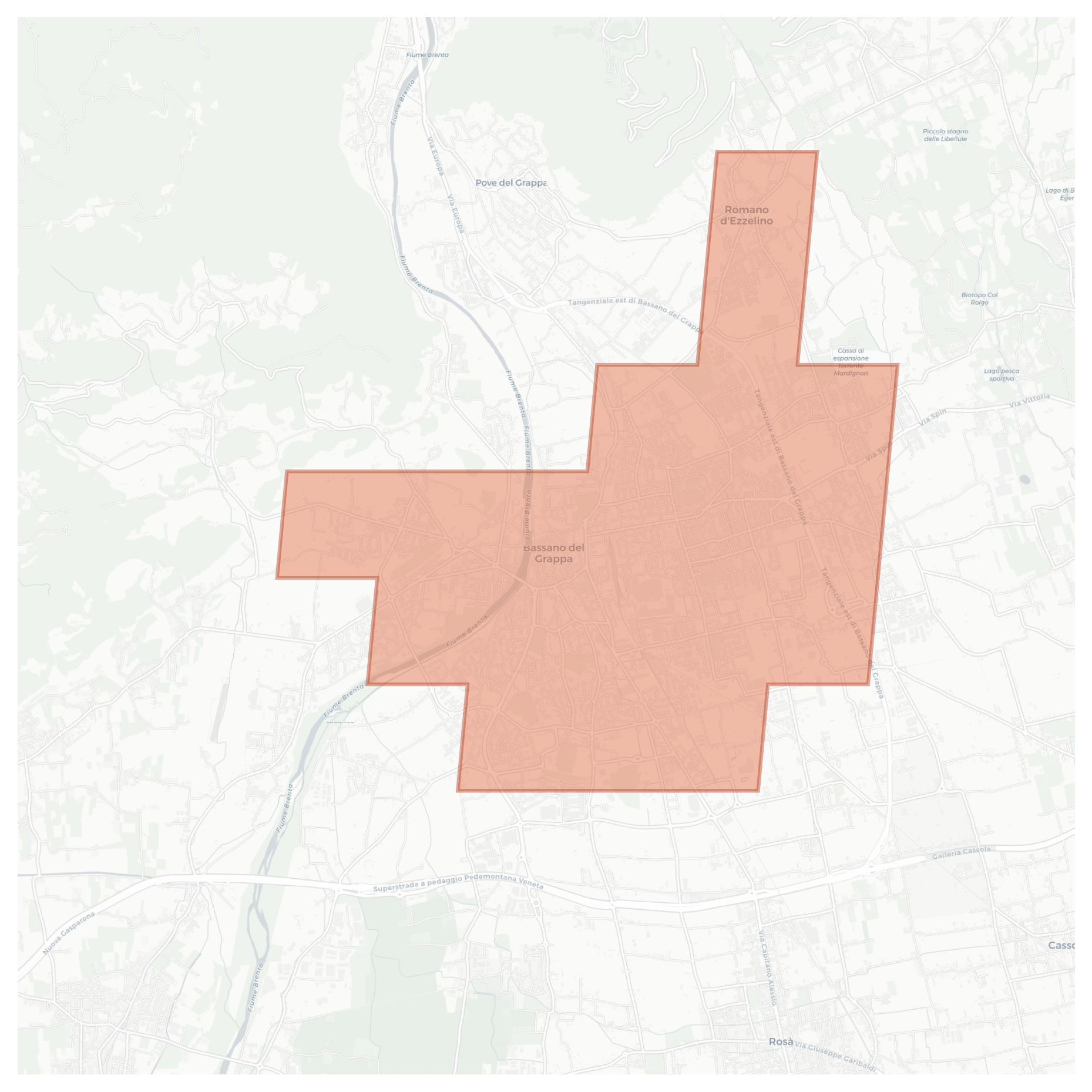 Bassano del Grappa geographic map