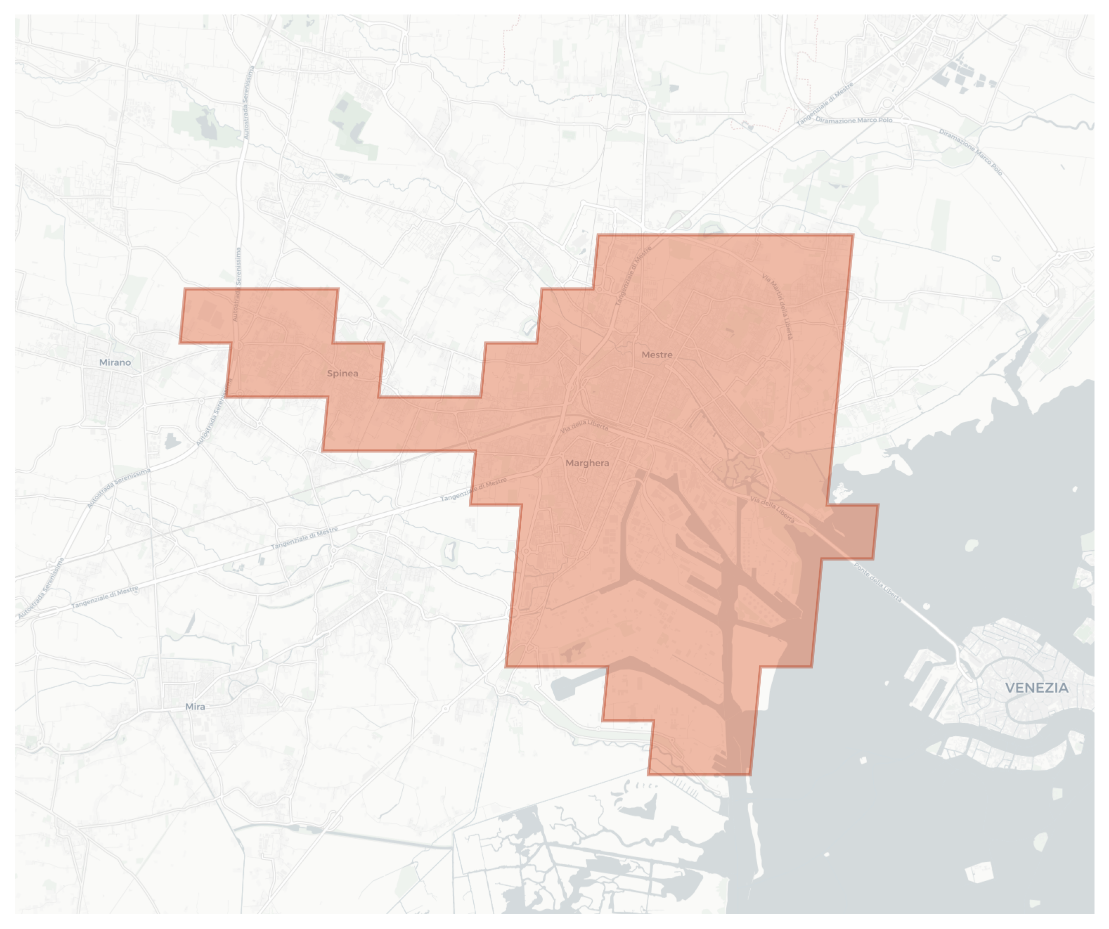Mestre geographic map
