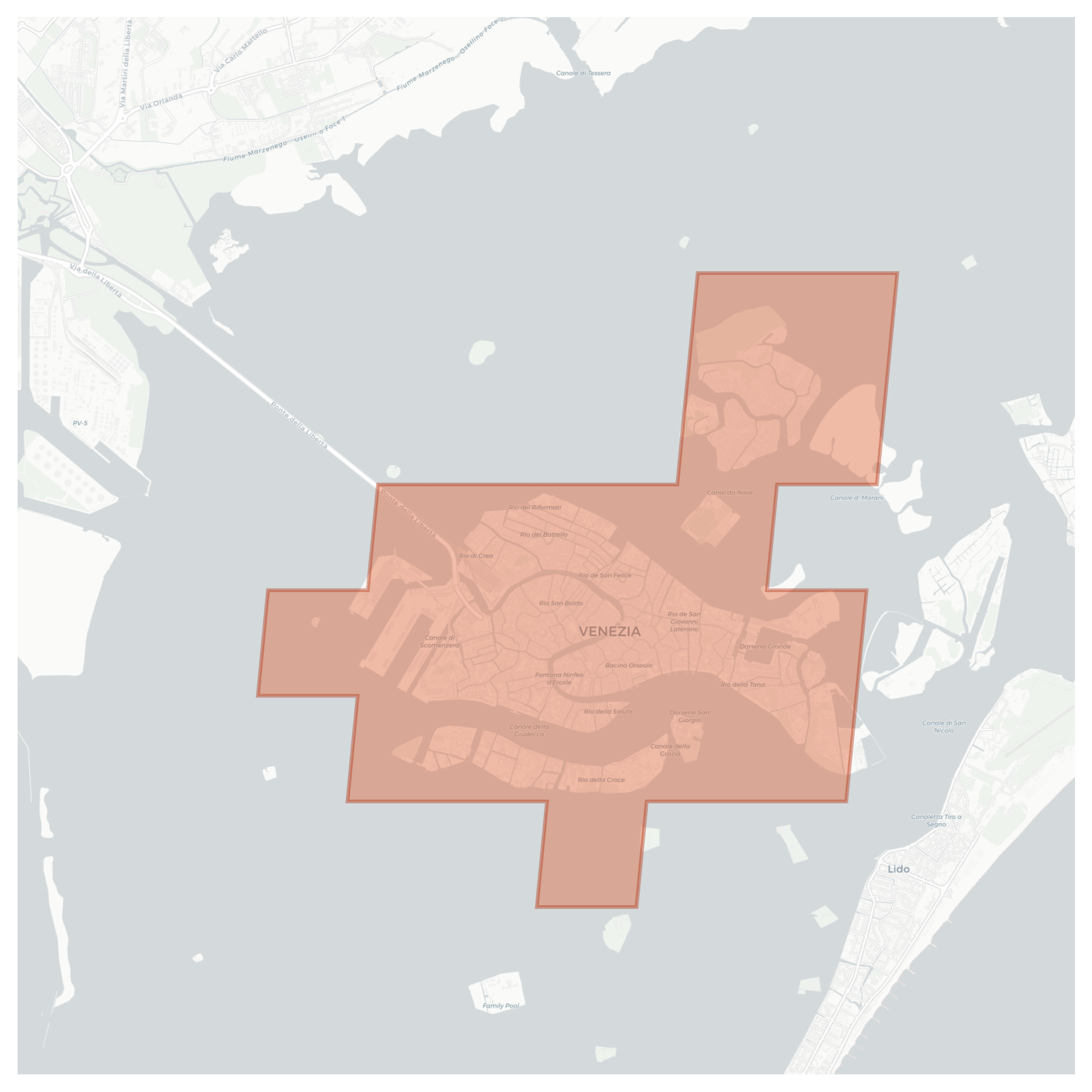 Venice geographic map