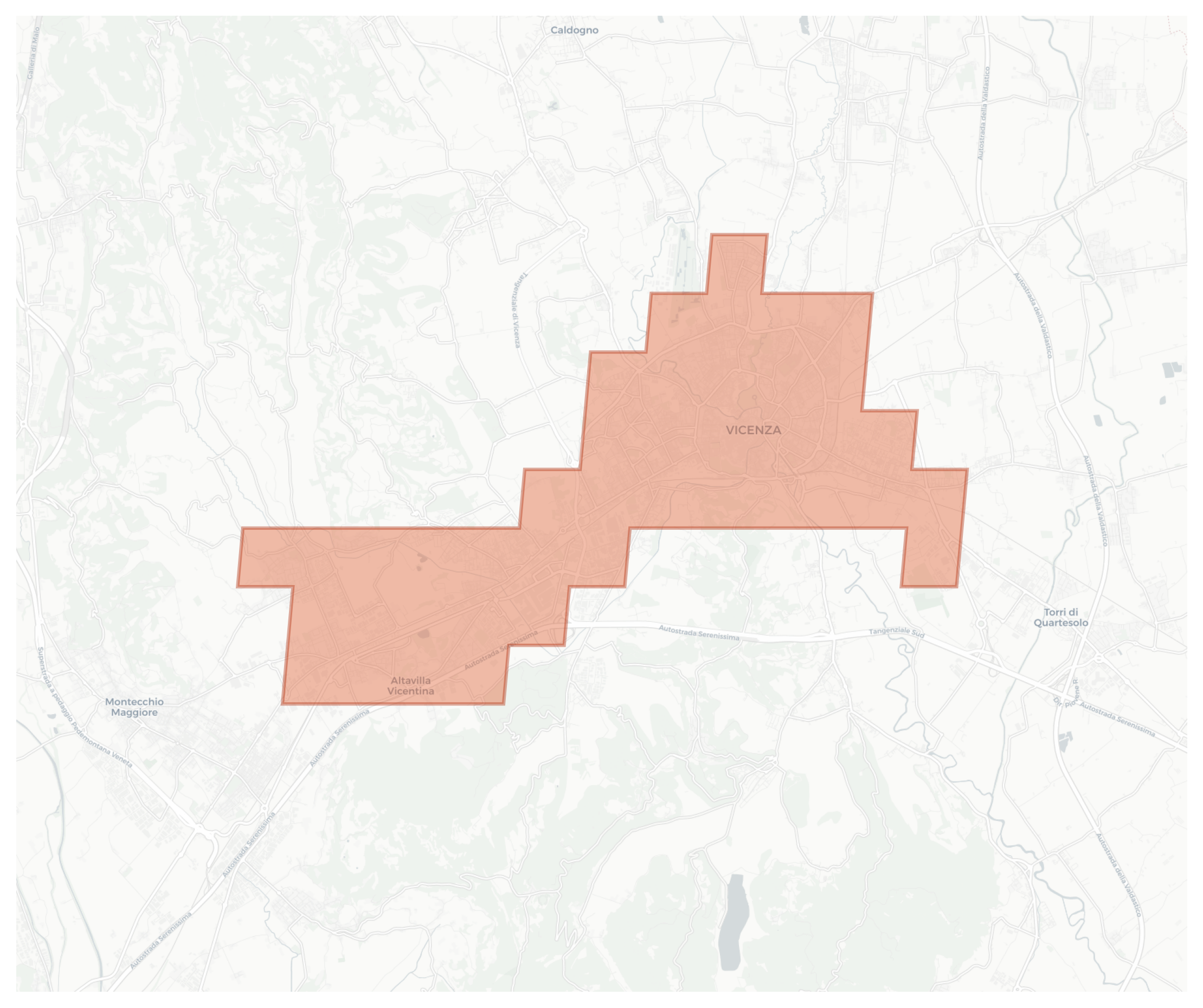 Vicenza geographic map