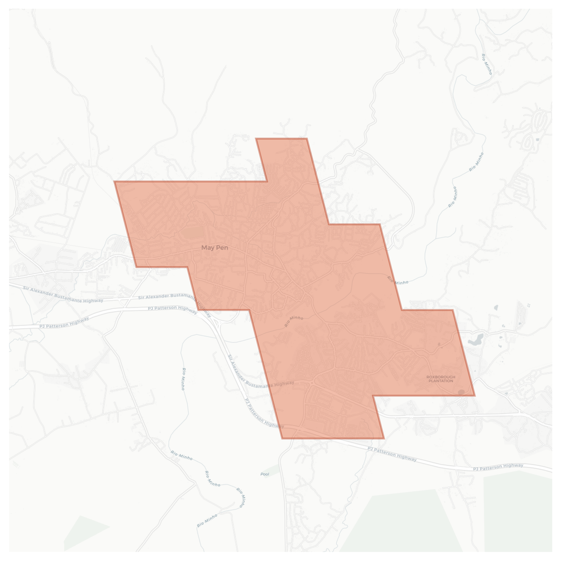 May Pen geographic map