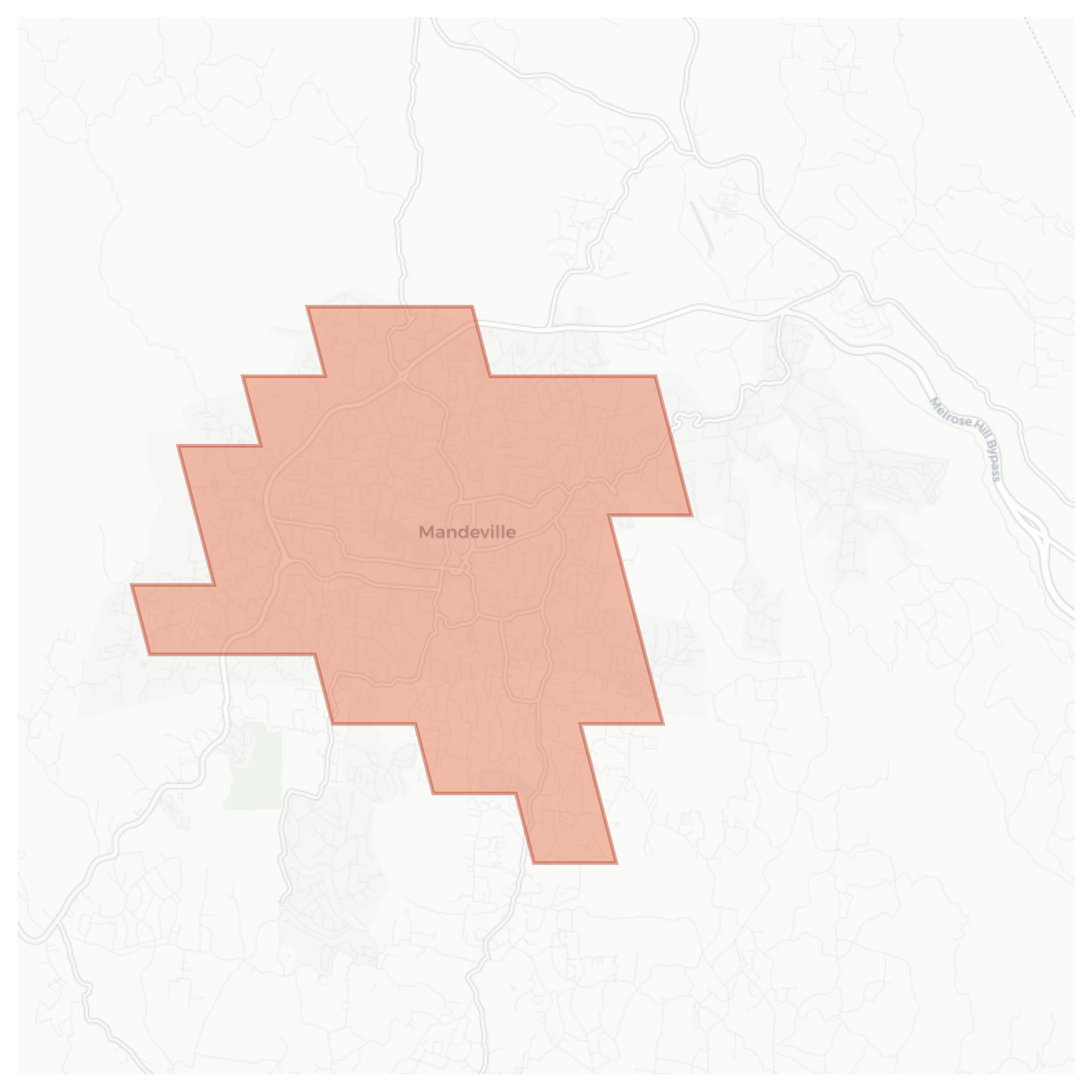 Mandeville geographic map