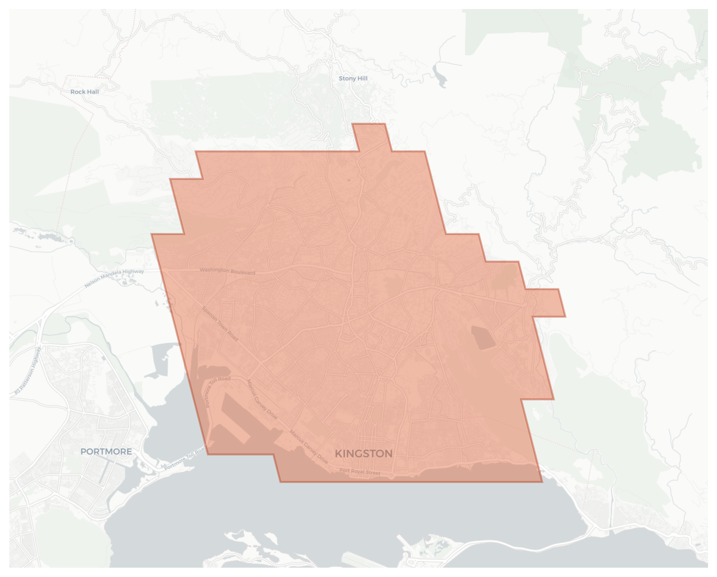 Kingston geographic map