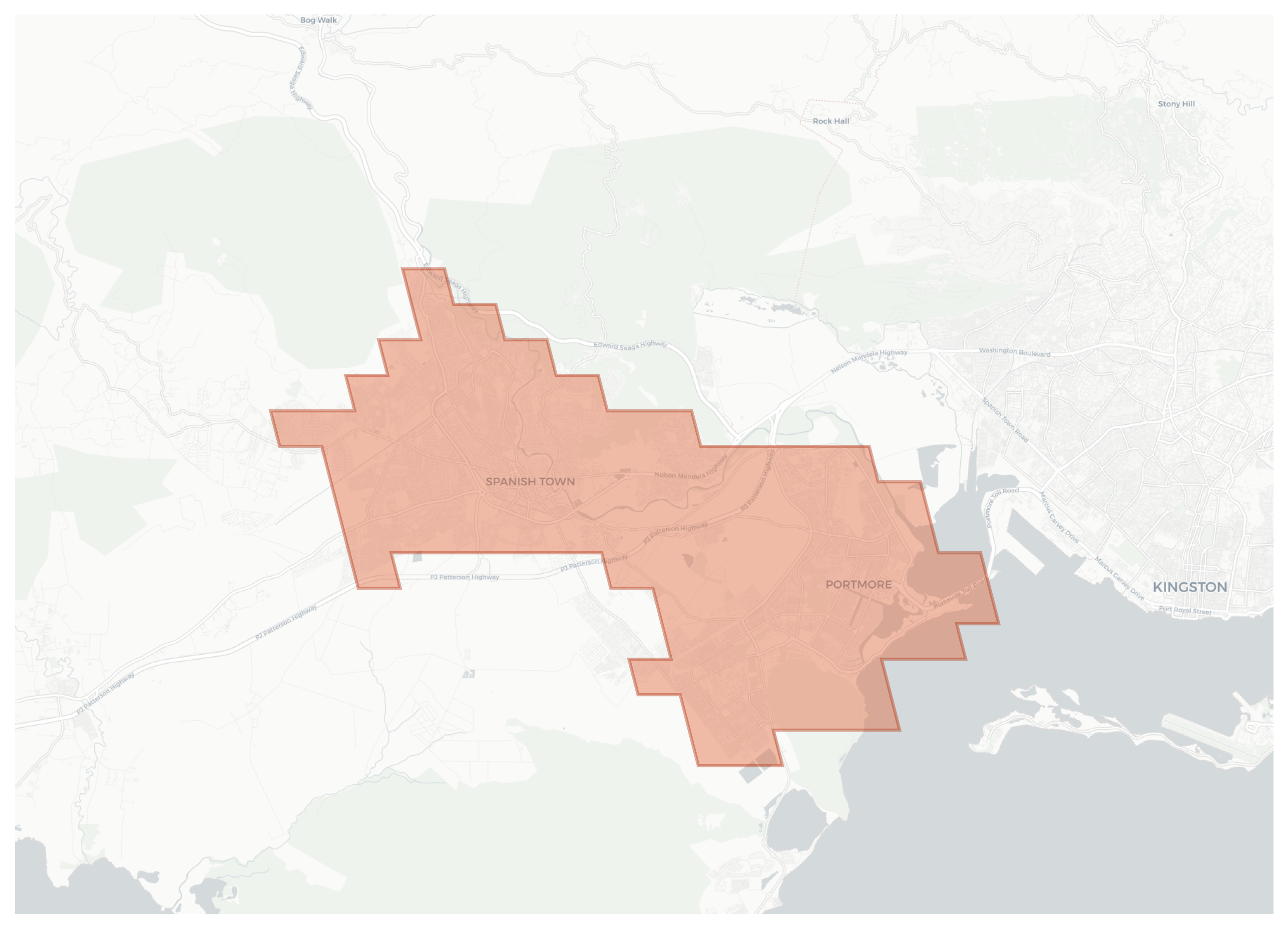 Portmore geographic map