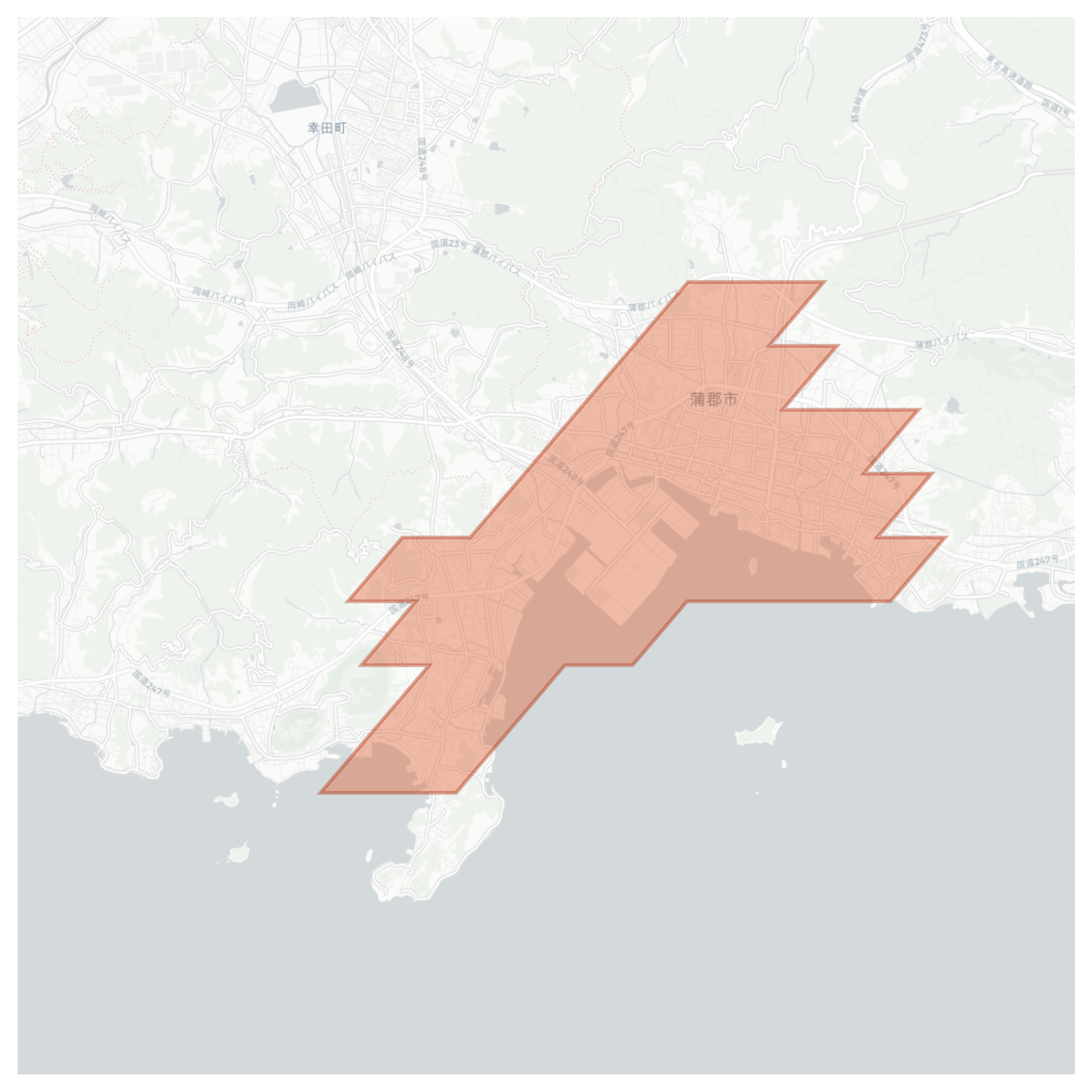 Gamagori geographic map