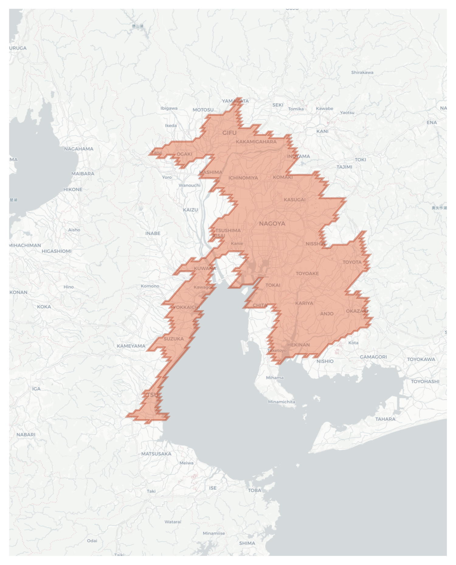 Nagoya geographic map