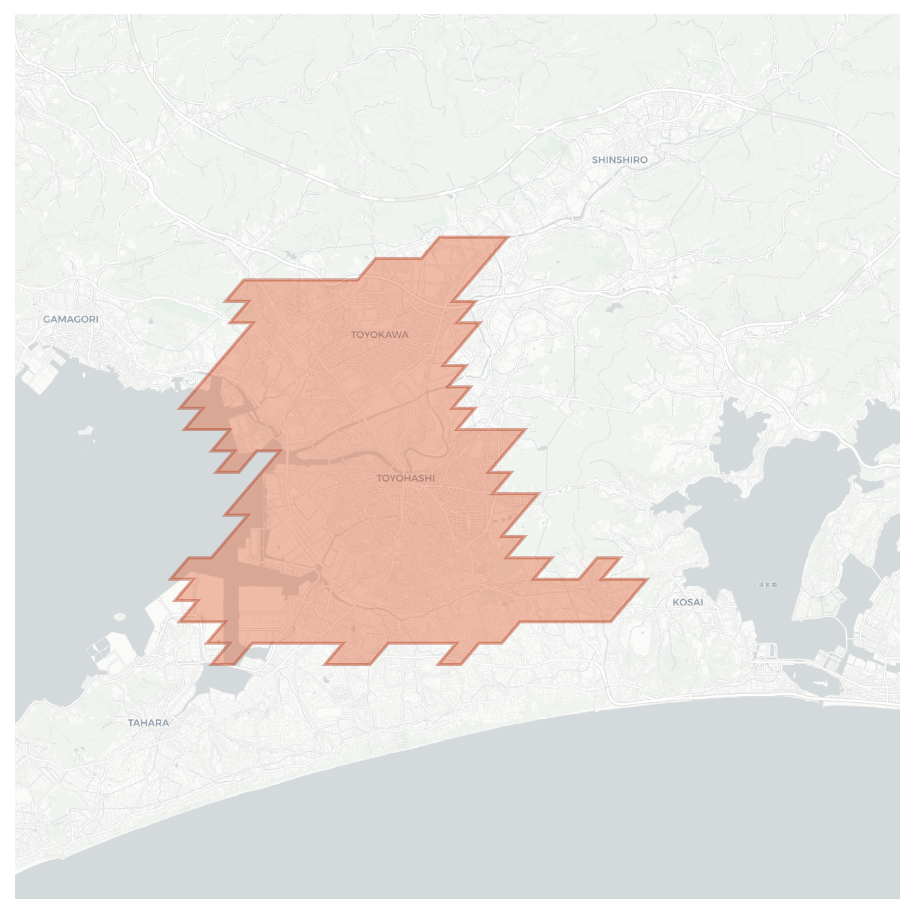 Toyohashi geographic map