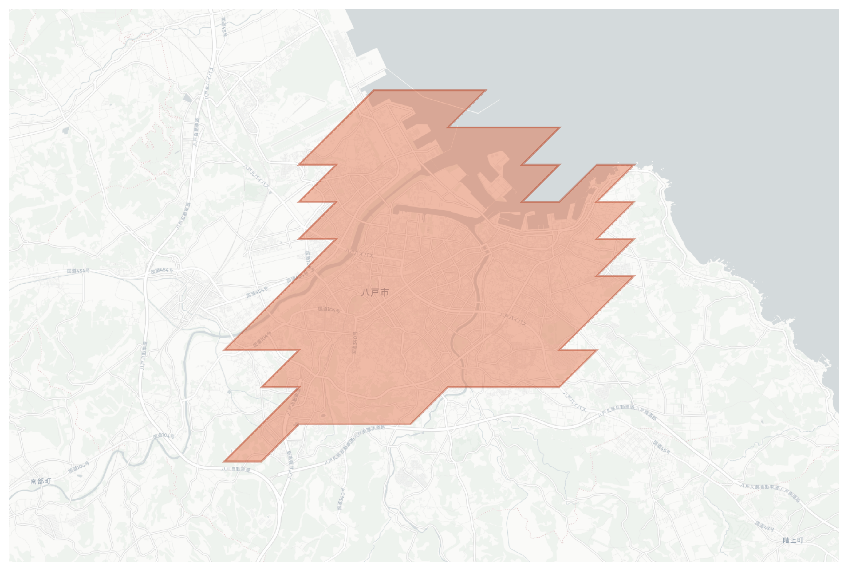 Hachinohe geographic map