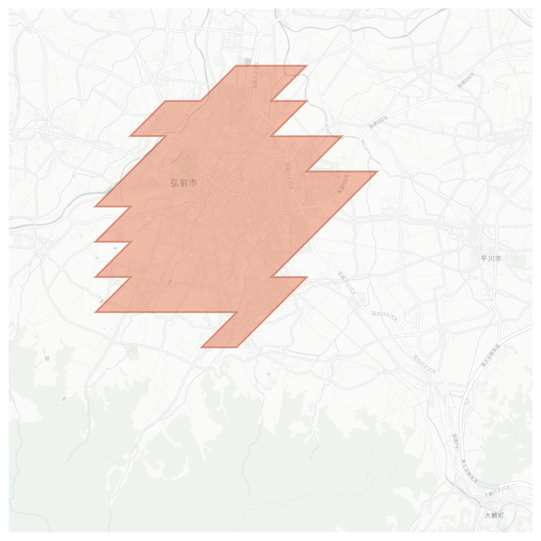 Hirosaki geographic map
